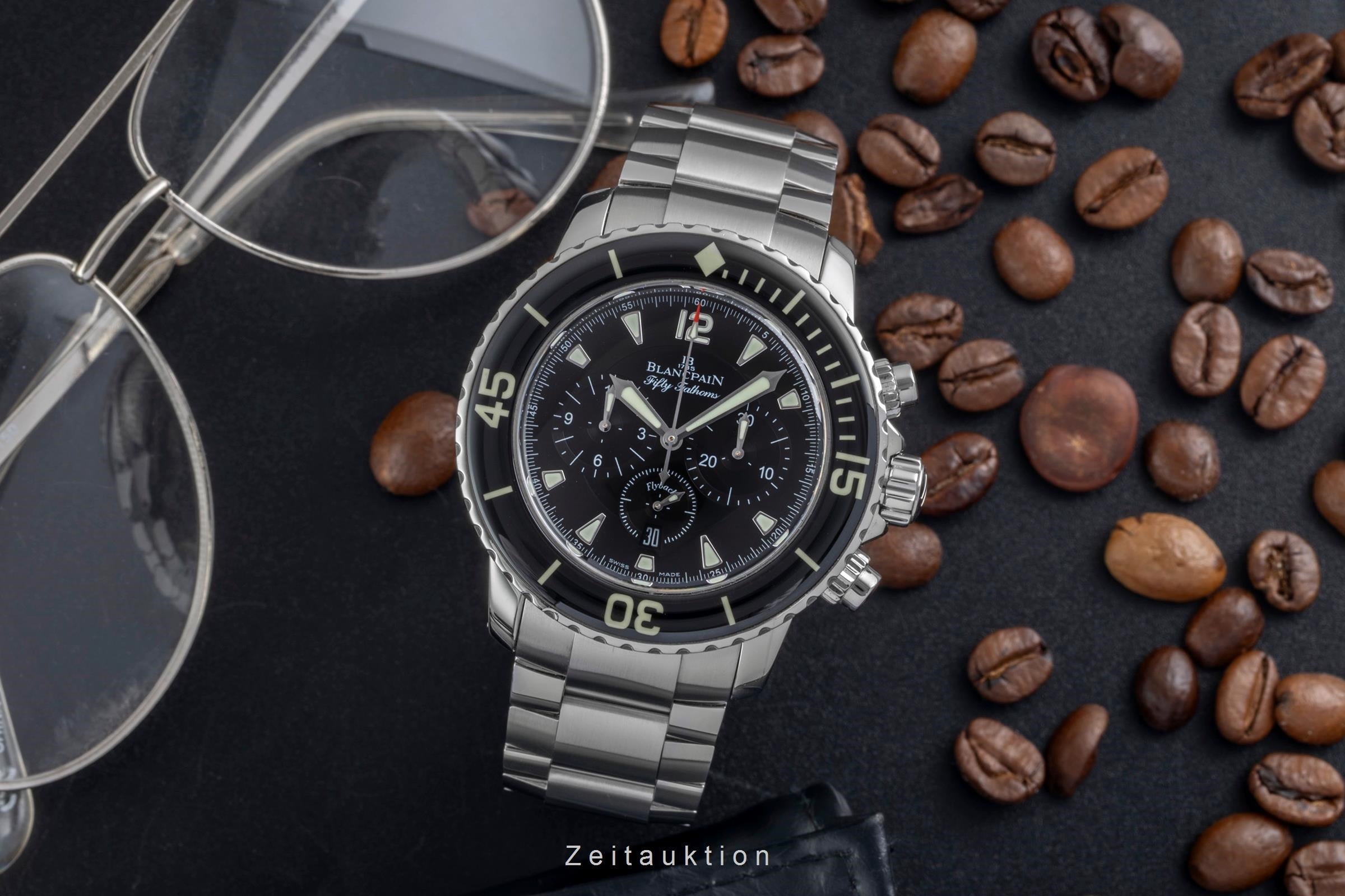 Blancpain Fifty Fathoms Chronograph Stahl Automatik Ref. 5085F-1130 B&P 2009 [2604272]