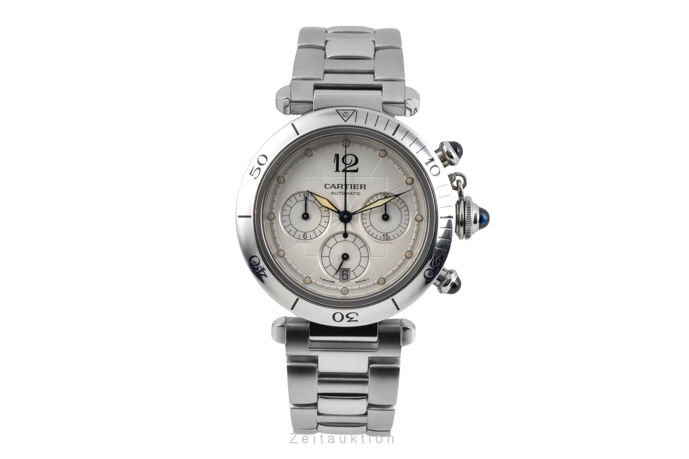 Cartier Pasha chronographe acier automatique montre pour hommes W31030H3  [2604278]