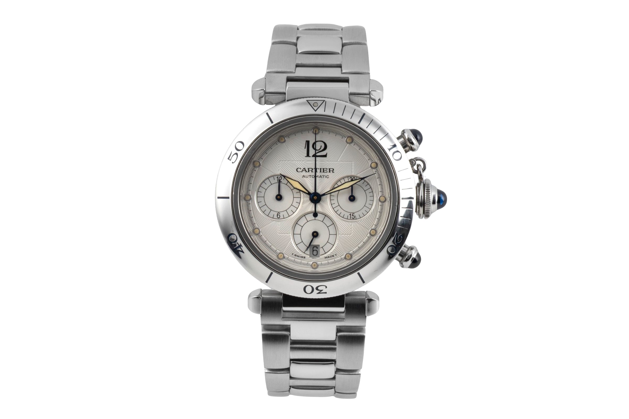 Cartier Pasha chronographe acier automatique montre pour hommes W31030H3  [2604278]