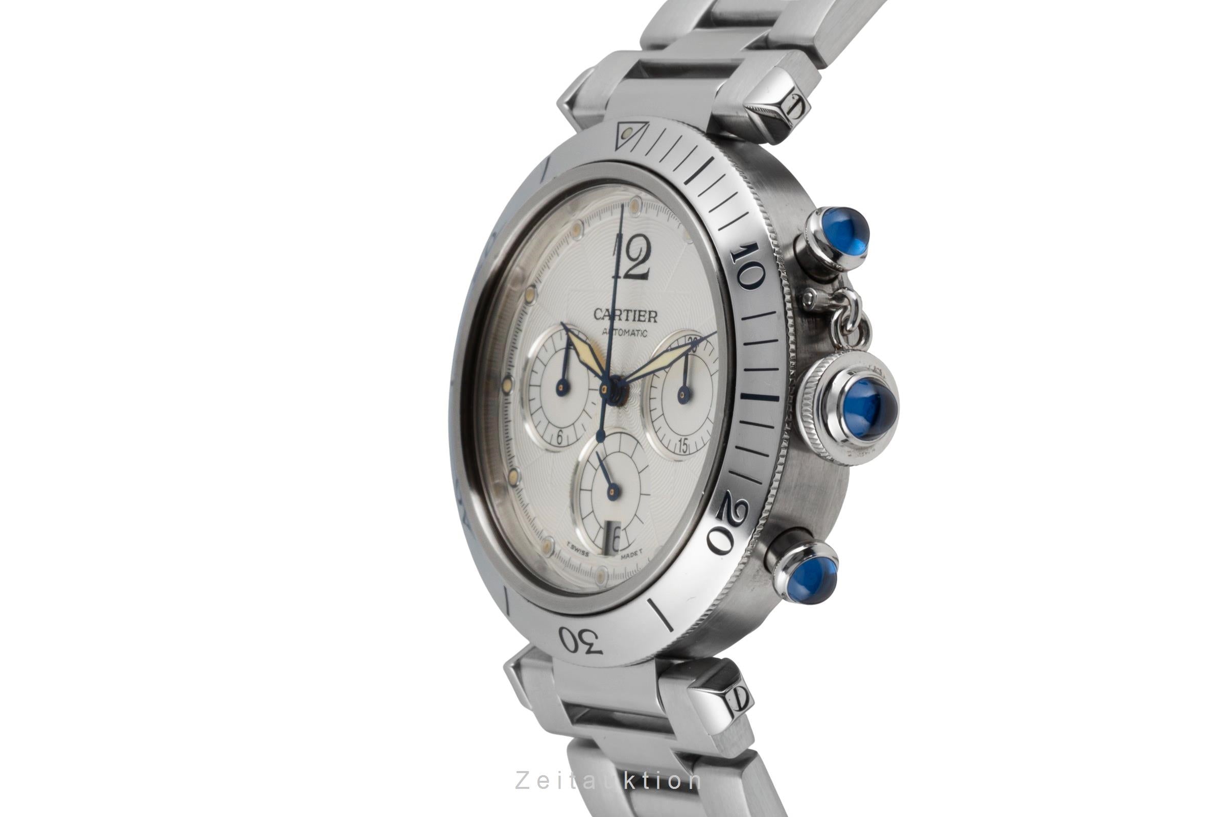Cartier Pasha chronographe acier automatique montre pour hommes W31030H3  [2604278]