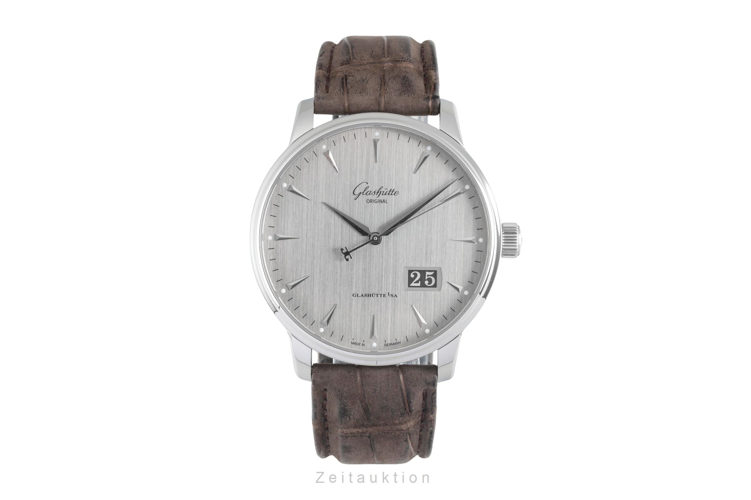 Glashütte Senator acero automático reloj para caballeros 1-36-03-03-02-31 LP: 10700EUR  [2604282]