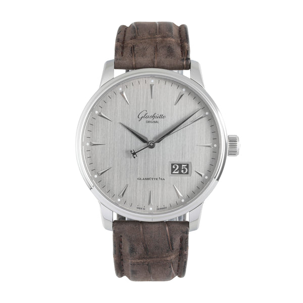 Glashütte Senator acero automático reloj para caballeros 1-36-03-03-02-31 LP: 10700EUR  [2604282]