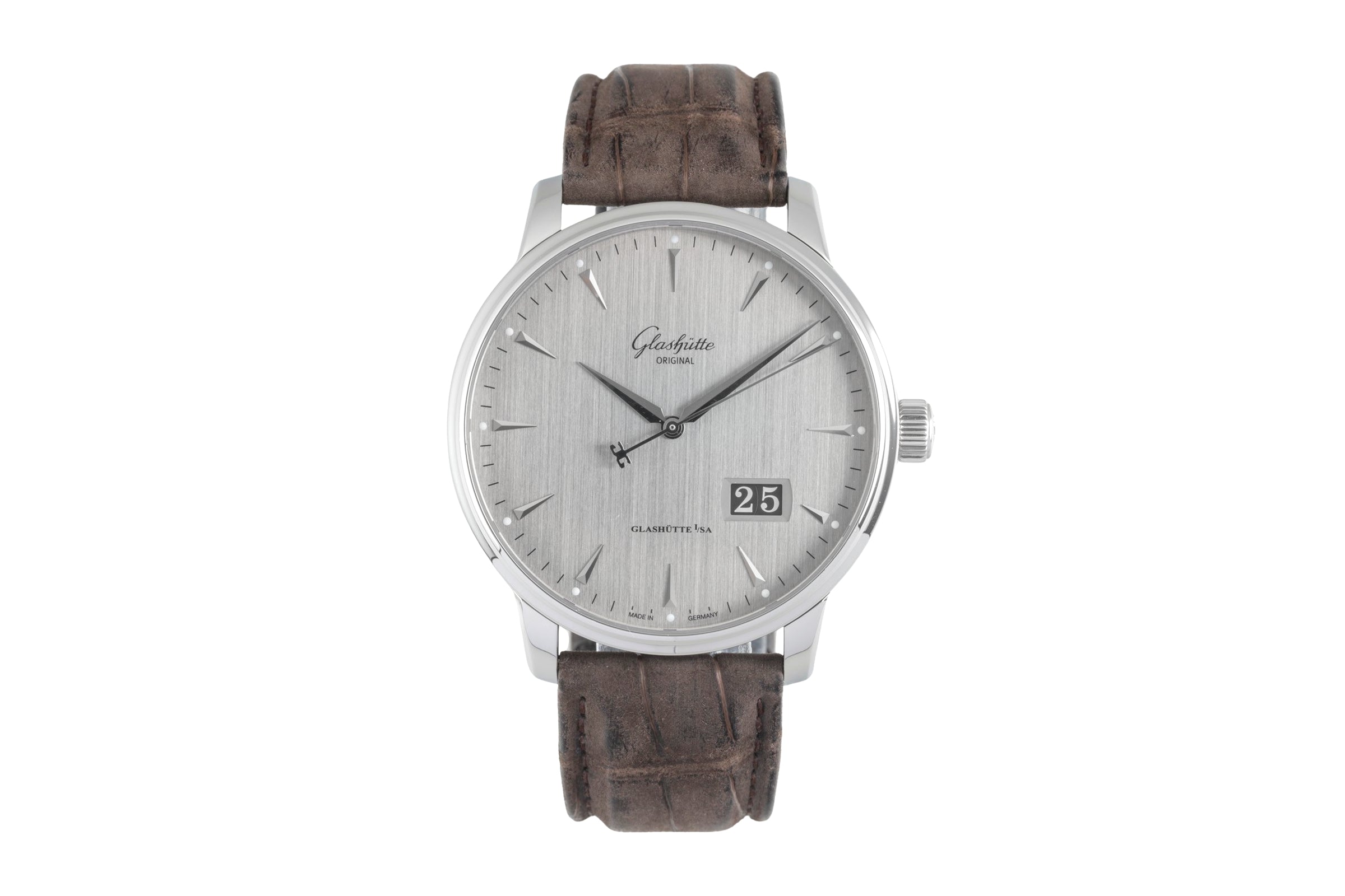 Glashütte Senator acier automatique montre pour hommes 1-36-03-03-02-31 LP: 10700EUR  [2604282]