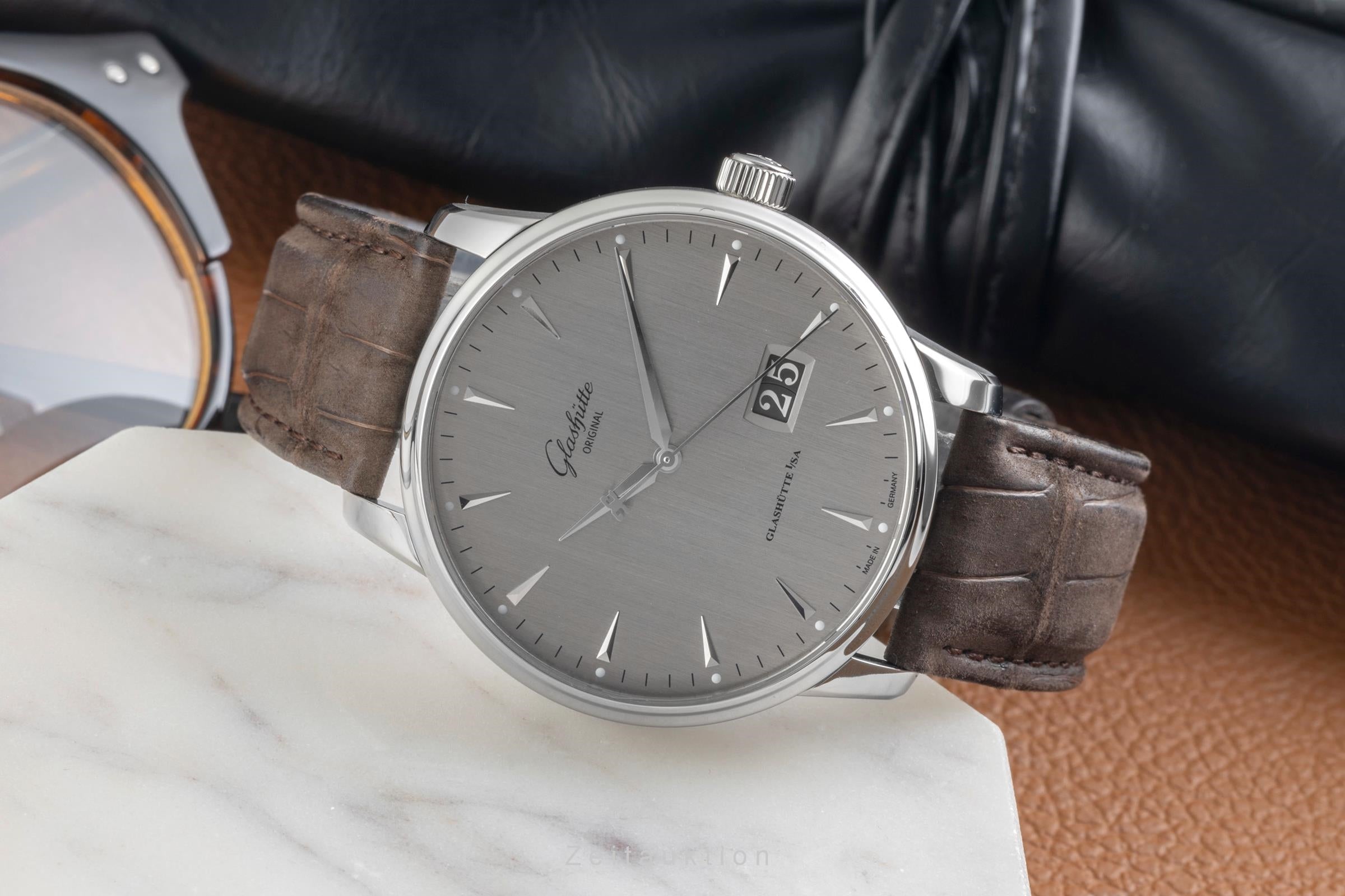 Glashütte Senator acero automático reloj para caballeros 1-36-03-03-02-31 LP: 10700EUR  [2604282]