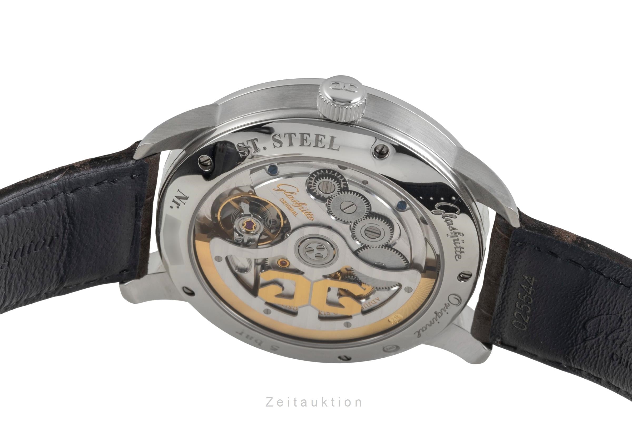 Glashütte Senator acero automático reloj para caballeros 1-36-03-03-02-31 LP: 10700EUR  [2604282]