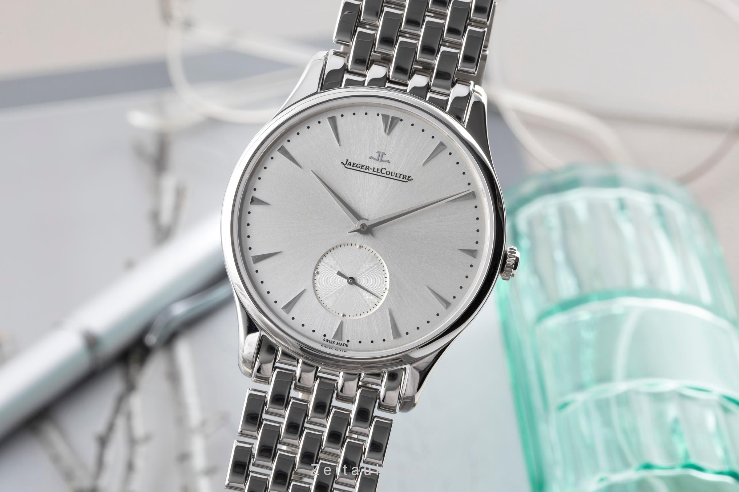 Jaeger LeCoultre Master Ultra Thin steel automatic men's watch Q1358120 , 174.8.90.S  [2604299]