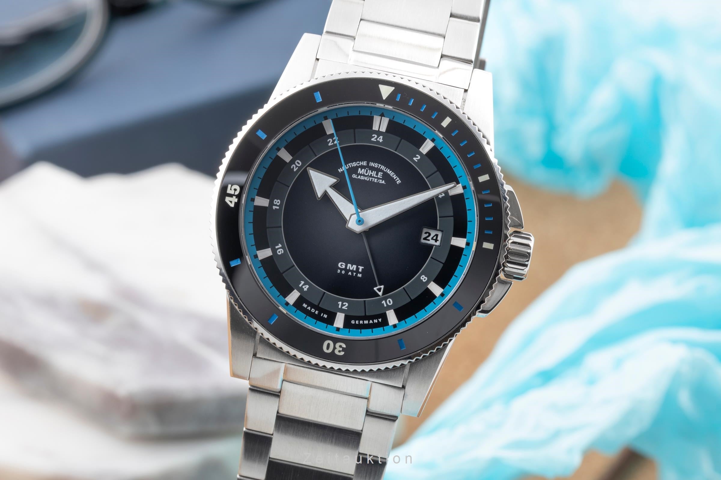 Mühle Sportivo Travel GMT Automatik Stahl Ref. M1-52-13 MB B&P 2025 NP: 2950,- € [2604311]