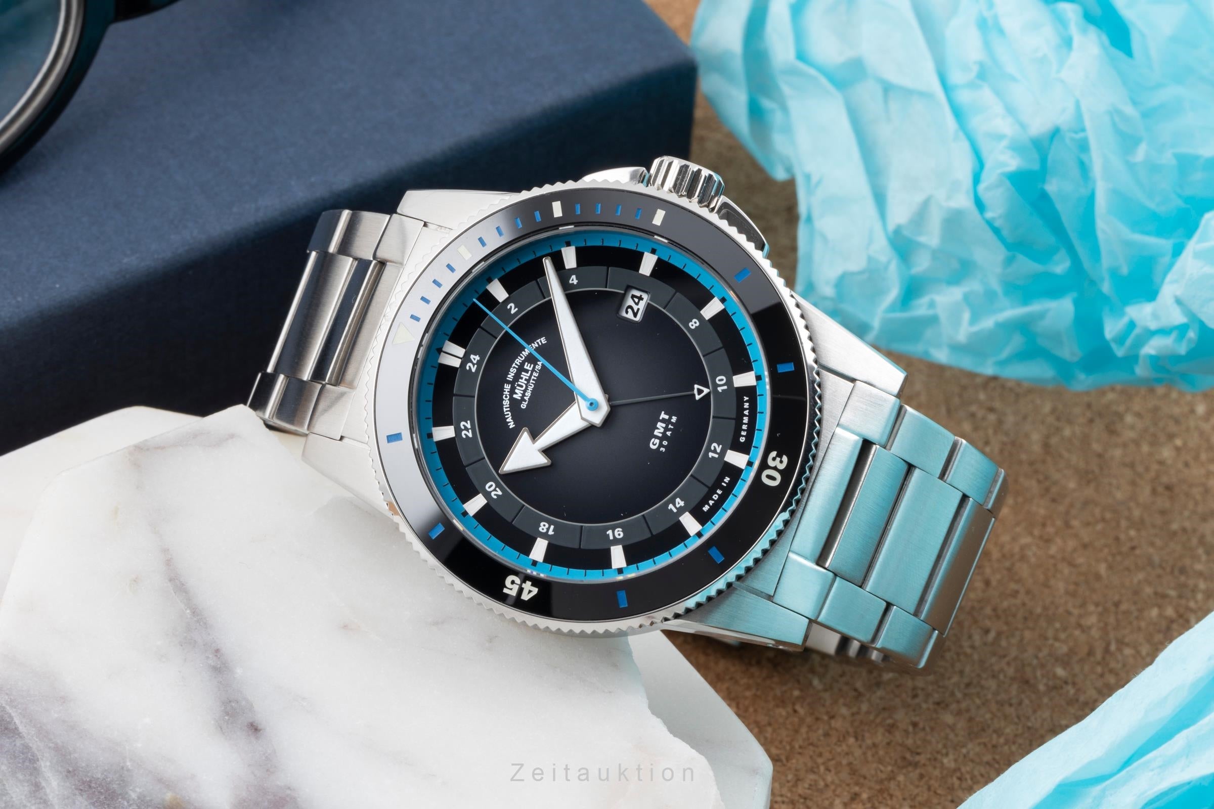 Mühle Sportivo Travel GMT Automatik Stahl Ref. M1-52-13 MB B&P 2025 NP: 2950,- € [2604311]