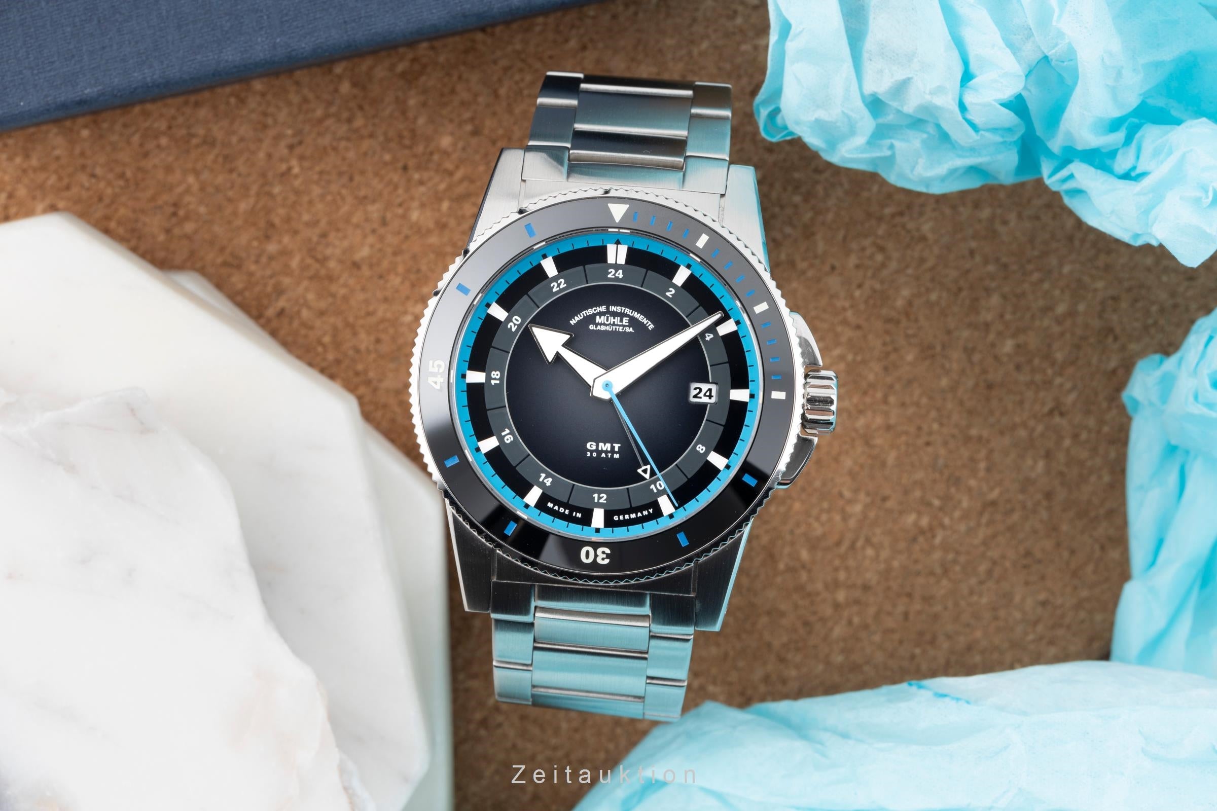 Mühle Sportivo Travel GMT Automatik Stahl Ref. M1-52-13 MB B&P 2025 NP: 2950,- € [2604311]