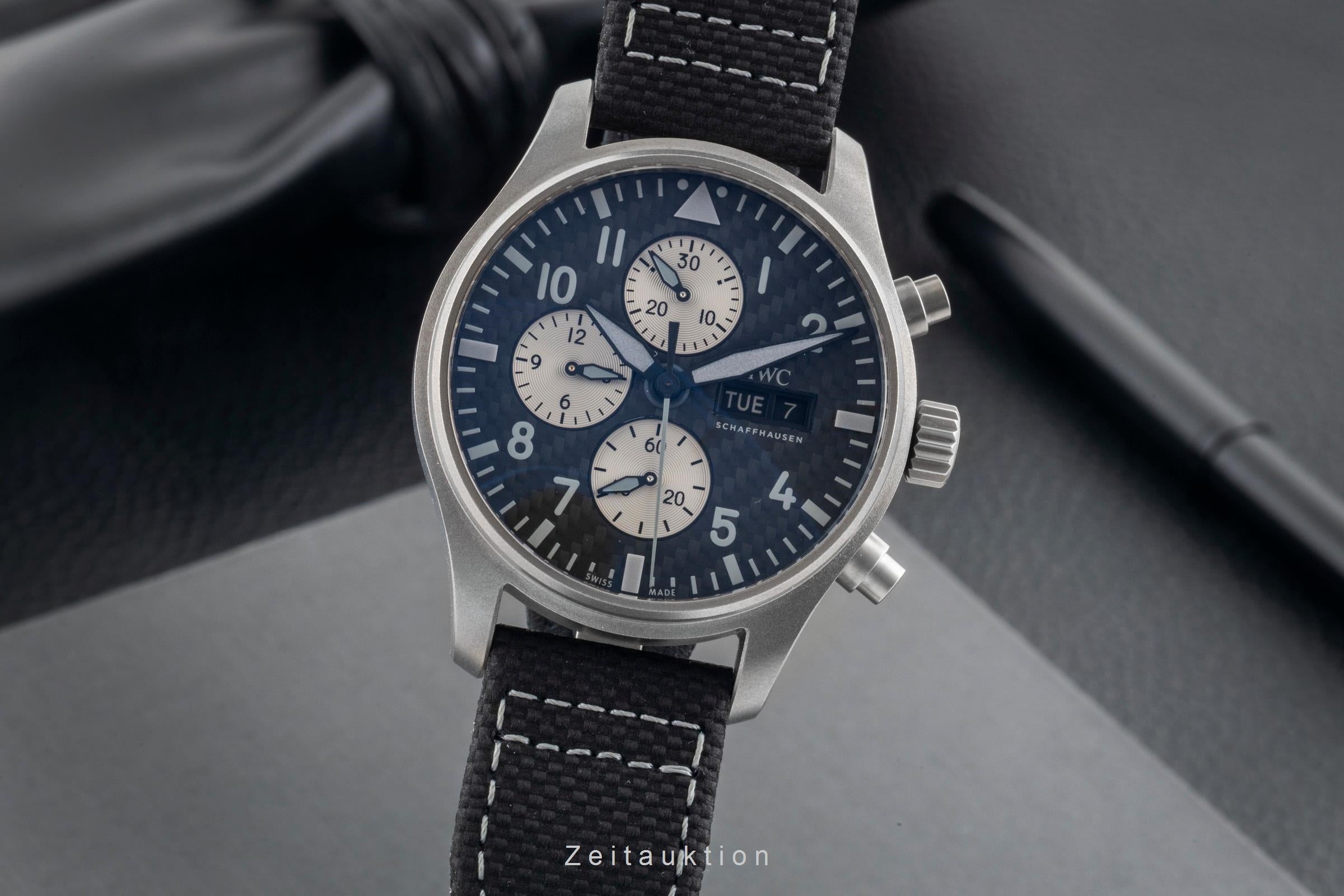 IWC Fliegerchronograph cronógrafo titanio automático reloj para caballeros IW377903  [2604315]
