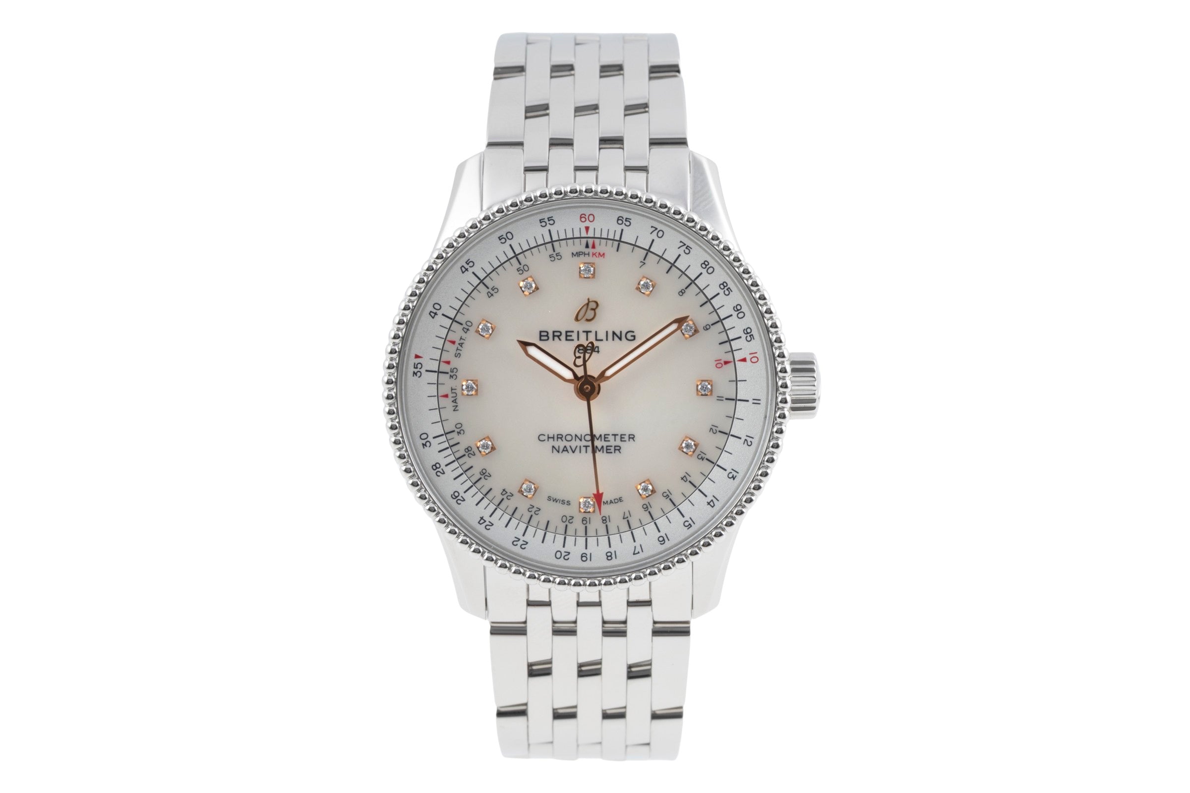 Breitling Navitimer 35 MOP Diamond Edelstahl Automatik Damenuhr Ref. A17395 [2604317]