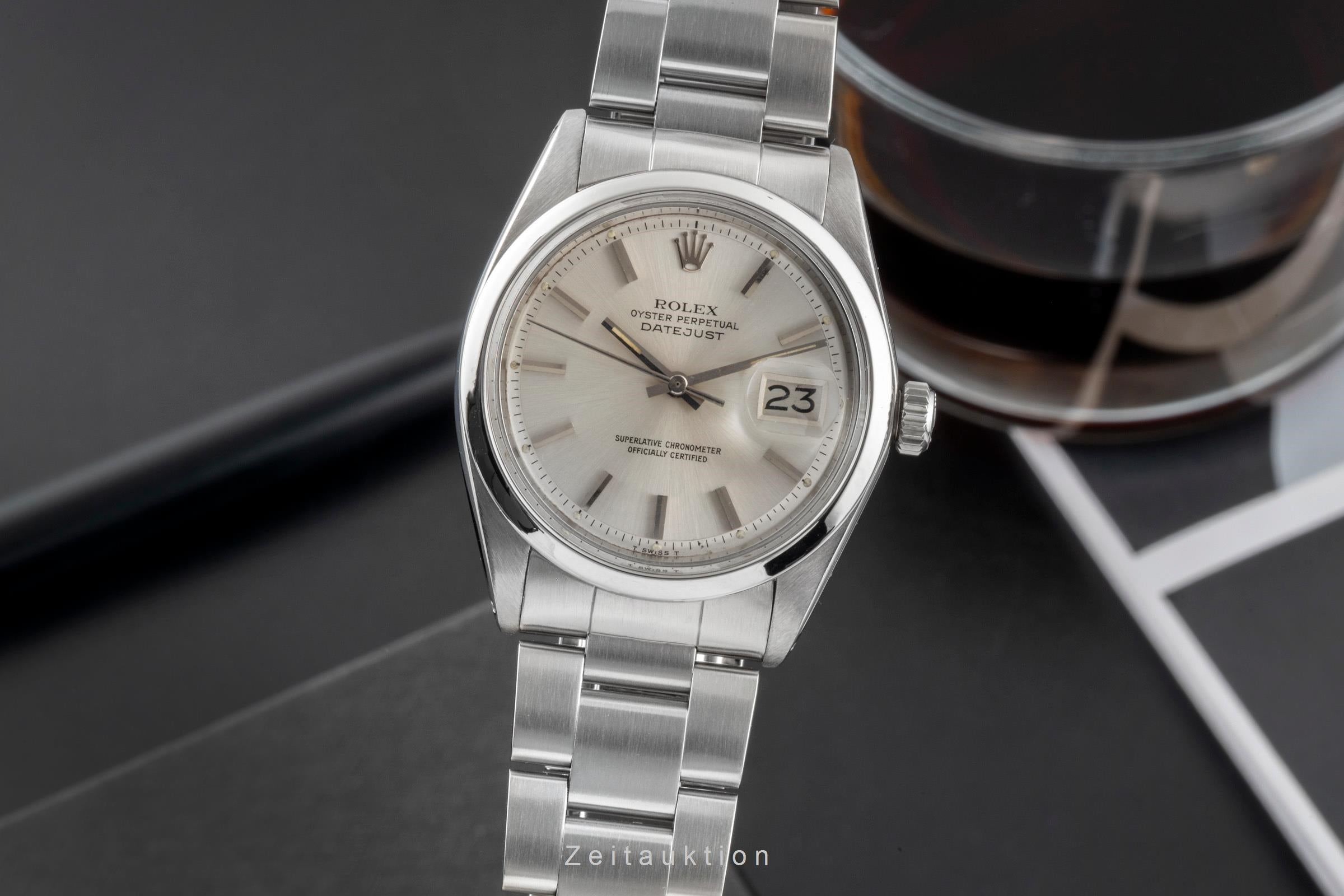 Rolex Datejust 36 Silver Pie Pan Dial Stahl Automatik Herrenuhr 1600 Klassiker [2604322]