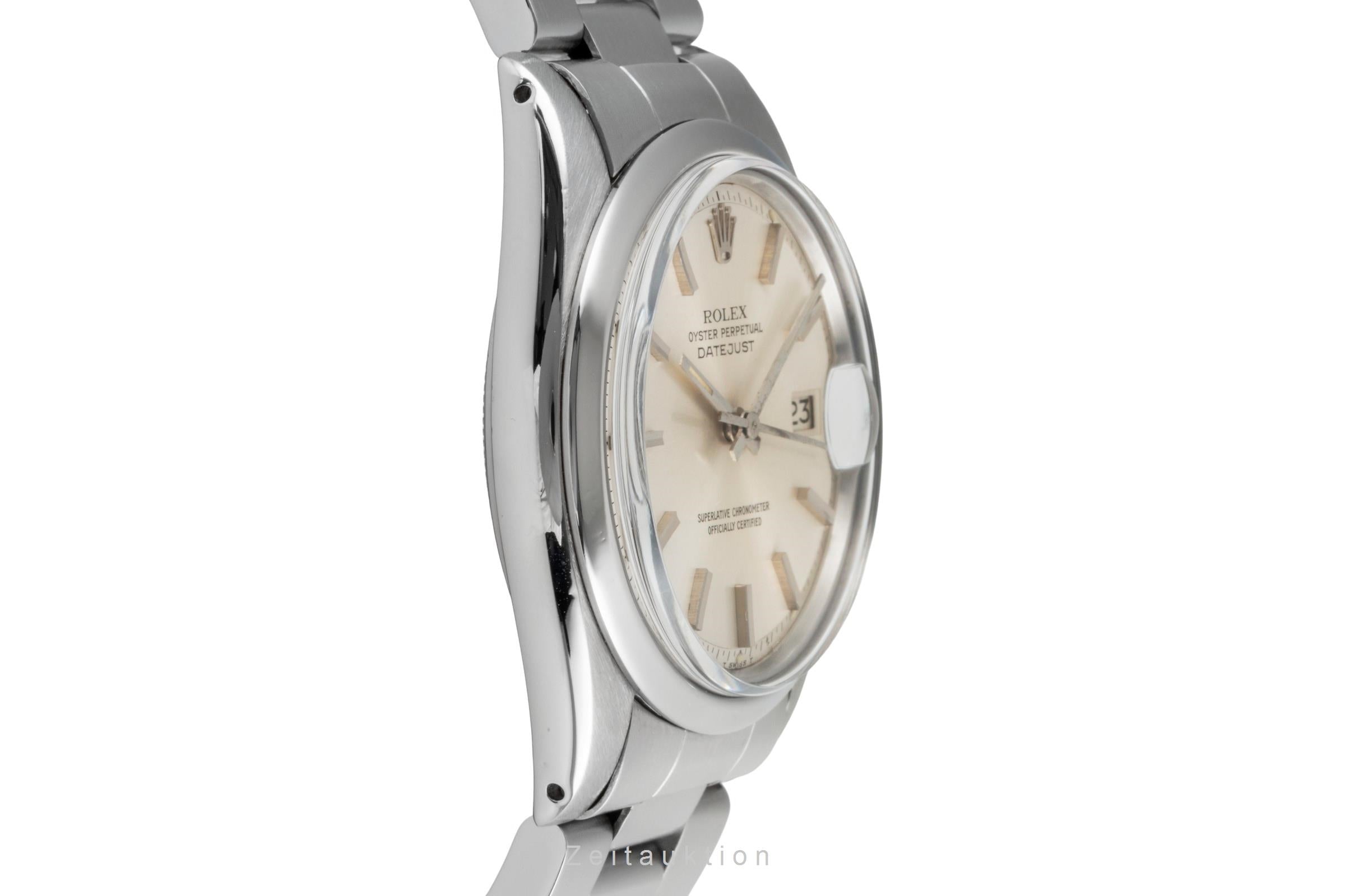 Rolex Datejust 36 Silver Pie Pan Dial Stahl Automatik Herrenuhr 1600 Klassiker [2604322]
