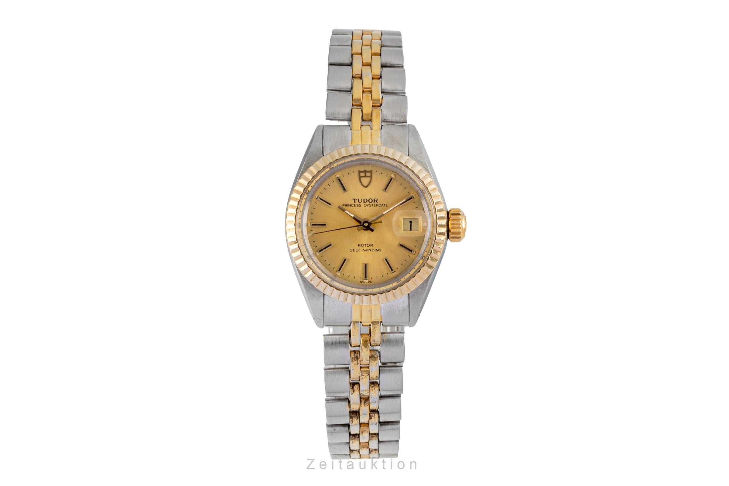 Tudor Princess Oysterdate Stahl / Gold Automatik Damenuhr 92413 Papiere 1984 [2604331]