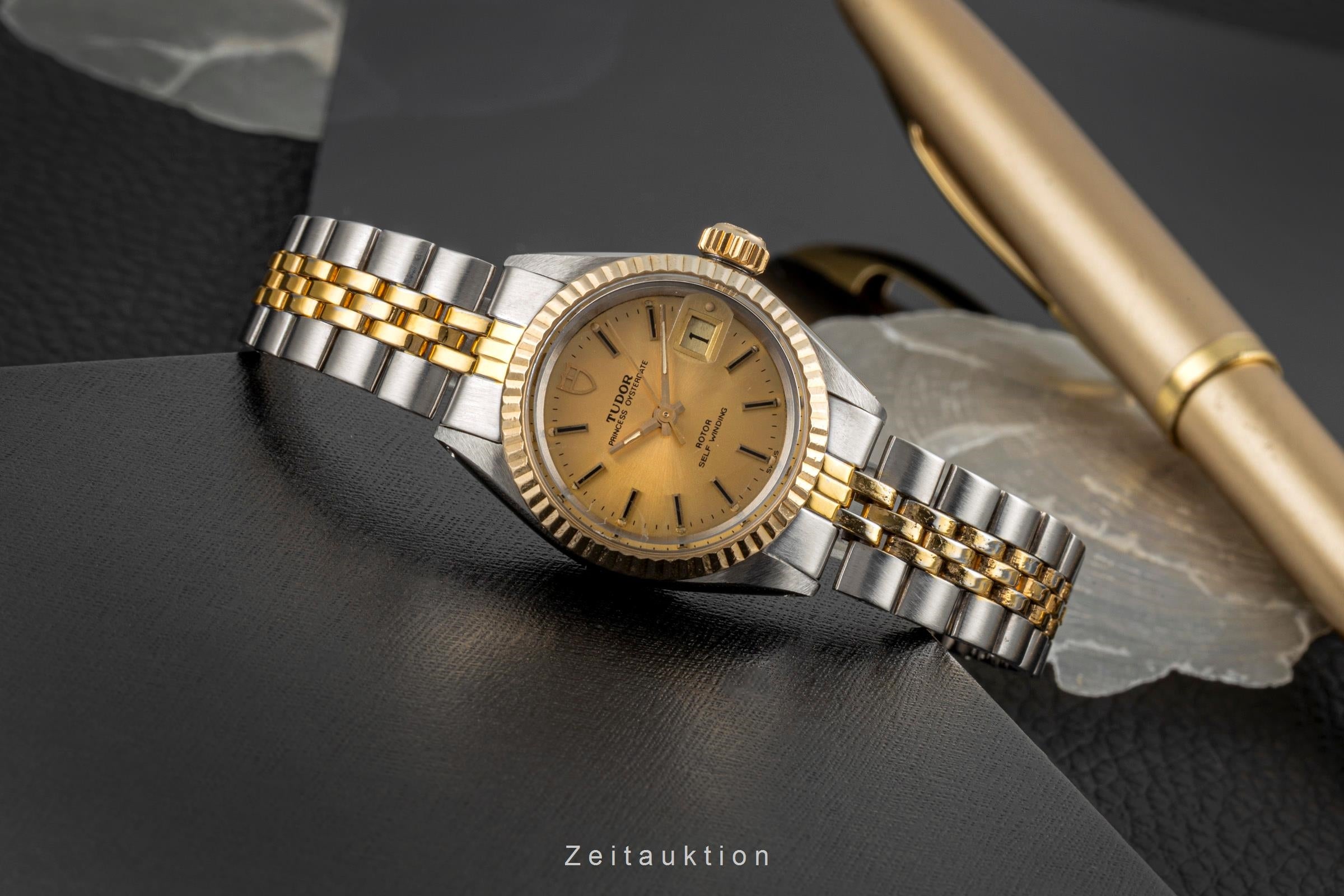 Tudor Princess Oysterdate Stahl / Gold Automatik Damenuhr 92413 Papiere 1984 [2604331]