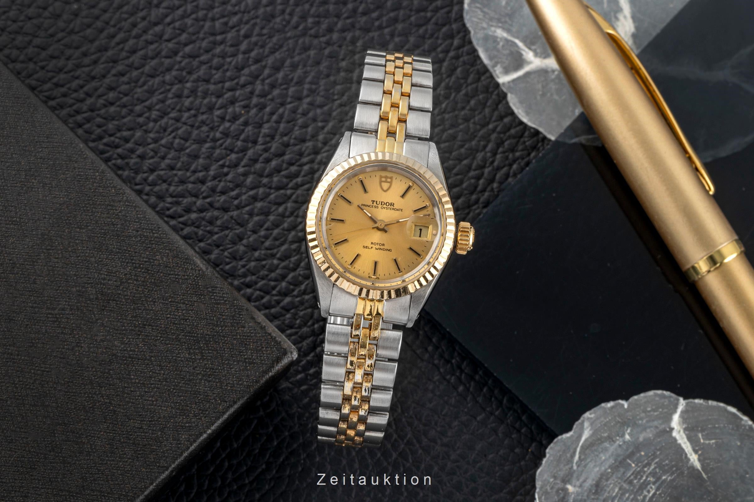 Tudor Princess Oysterdate Stahl / Gold Automatik Damenuhr 92413 Papiere 1984 [2604331]