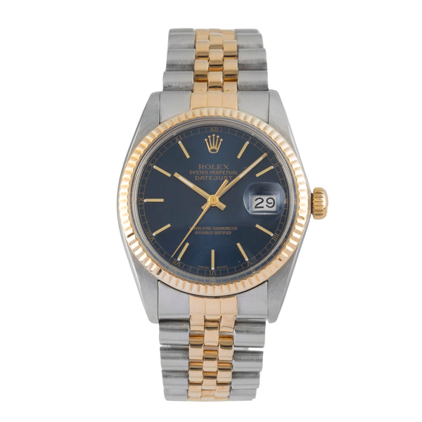 Rolex Datejust 36 Dark Blue Dial Stahl / Gold Automatik Herrenuhr Ref. 16013  [2604333]