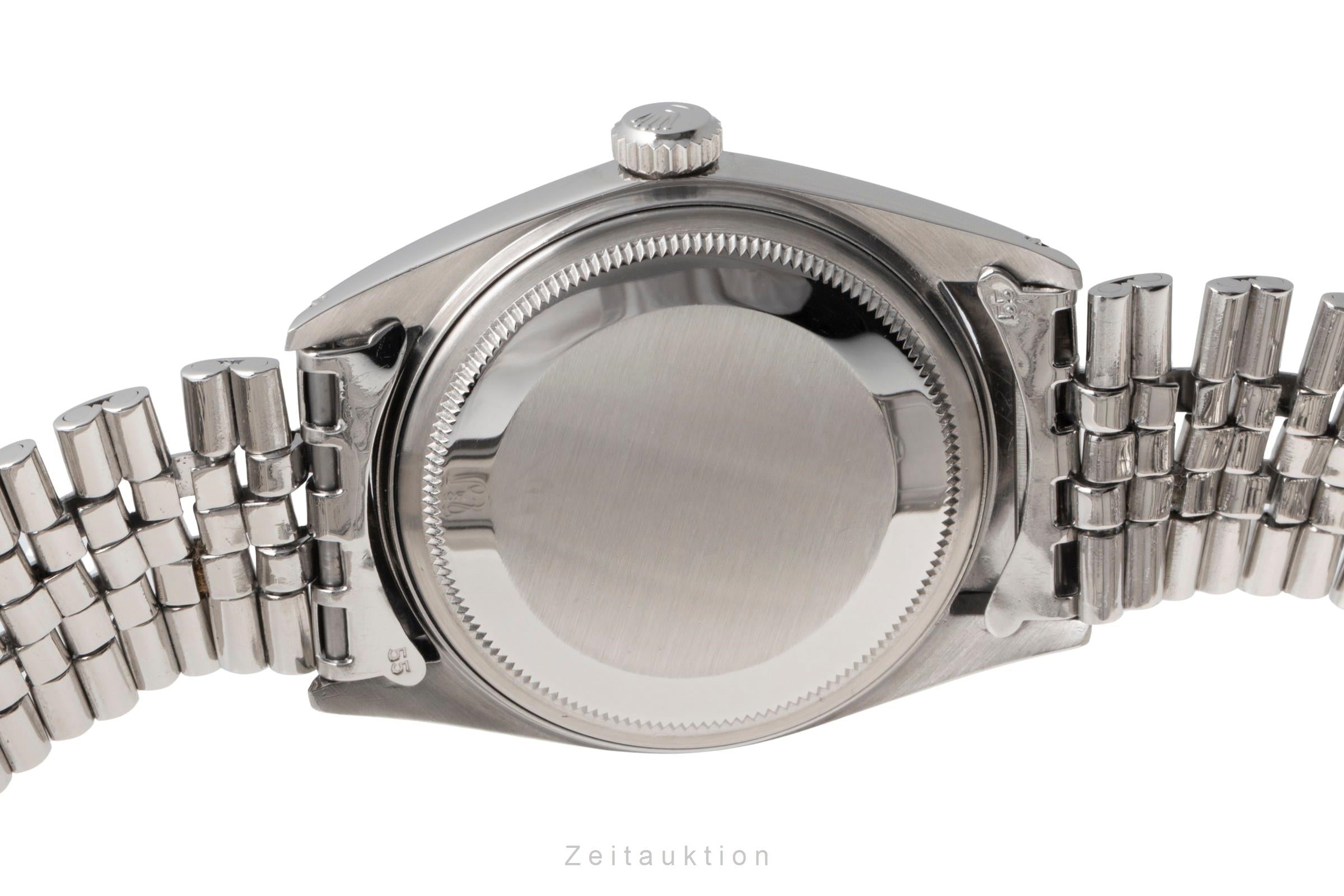 Rolex Datejust Silver Pie Pan Dial Stahl Weissgold Automatik Herrenuhr Ref. 1601 [2604337]