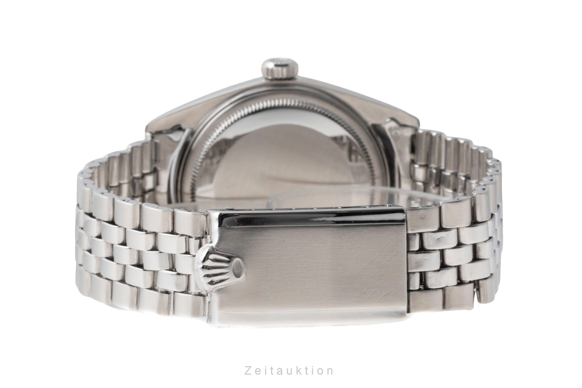 Rolex Datejust Silver Pie Pan Dial Stahl Weissgold Automatik Herrenuhr Ref. 1601 [2604337]