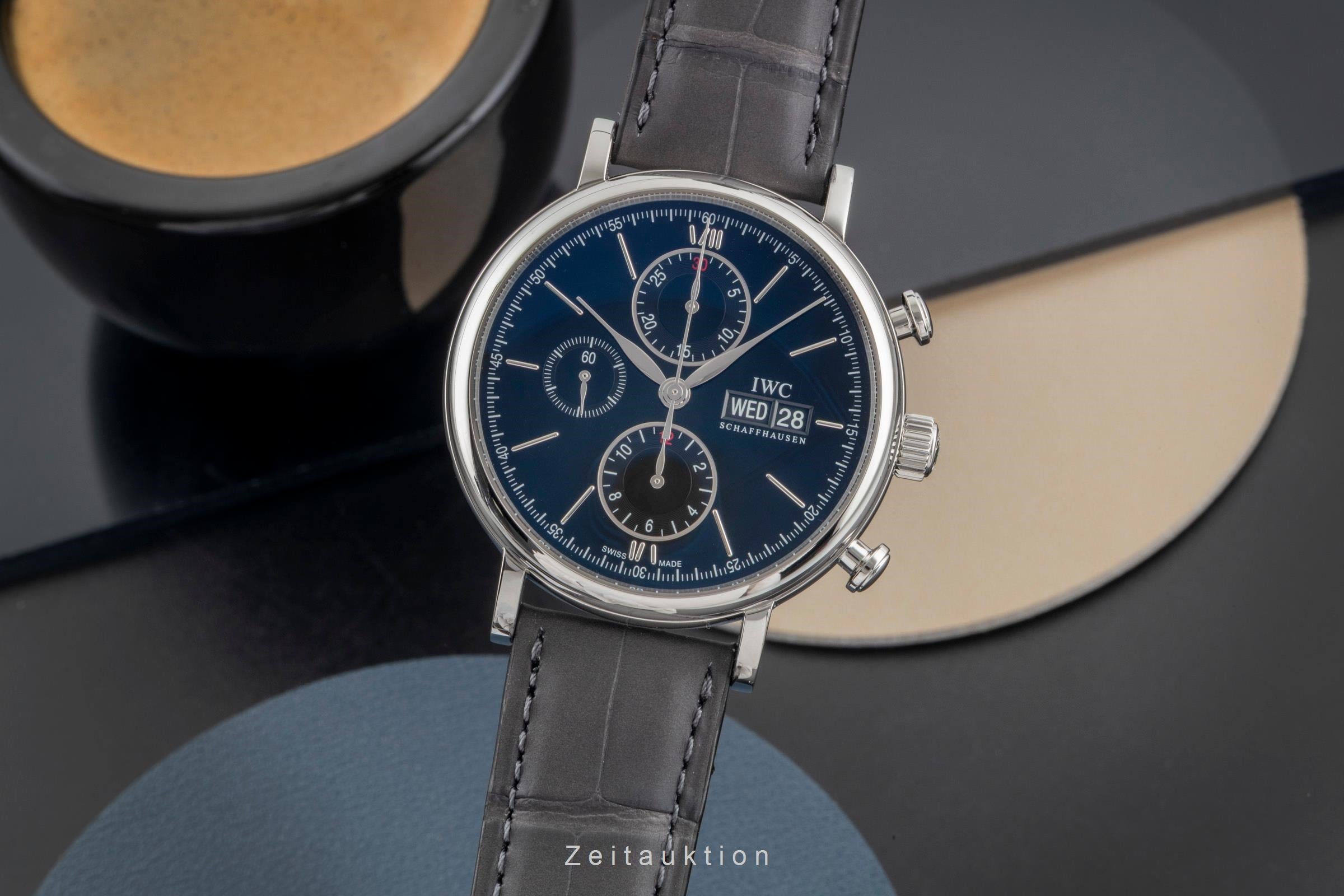 IWC Portofino Chronograph Black Dial Automatik Herren Ref. IW391002 Papiere 2019 [2604339]