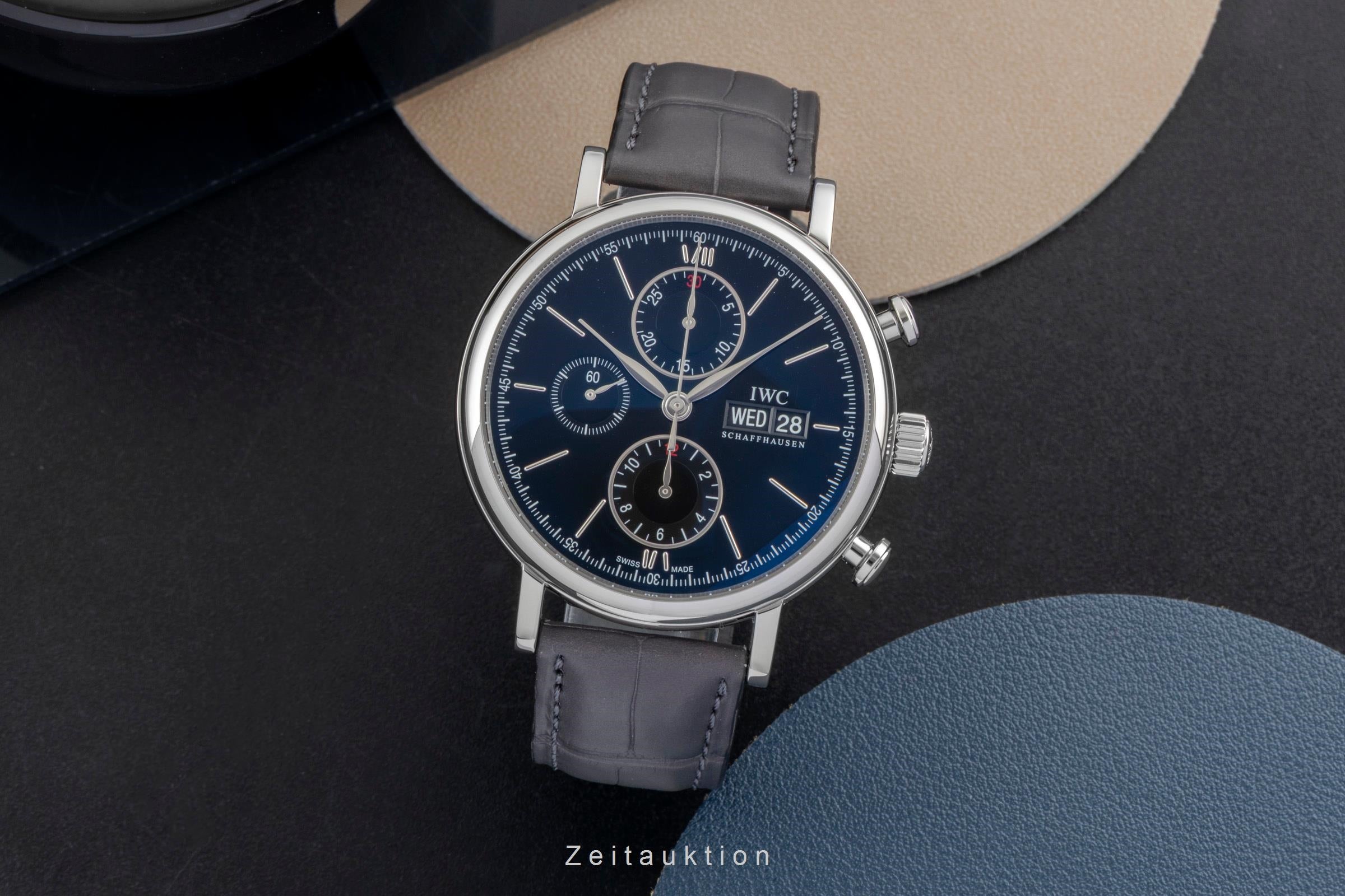 IWC Portofino cronografo acciaio automatismo orologio da uomo IW391002 LP: 7100EUR  [2604339]