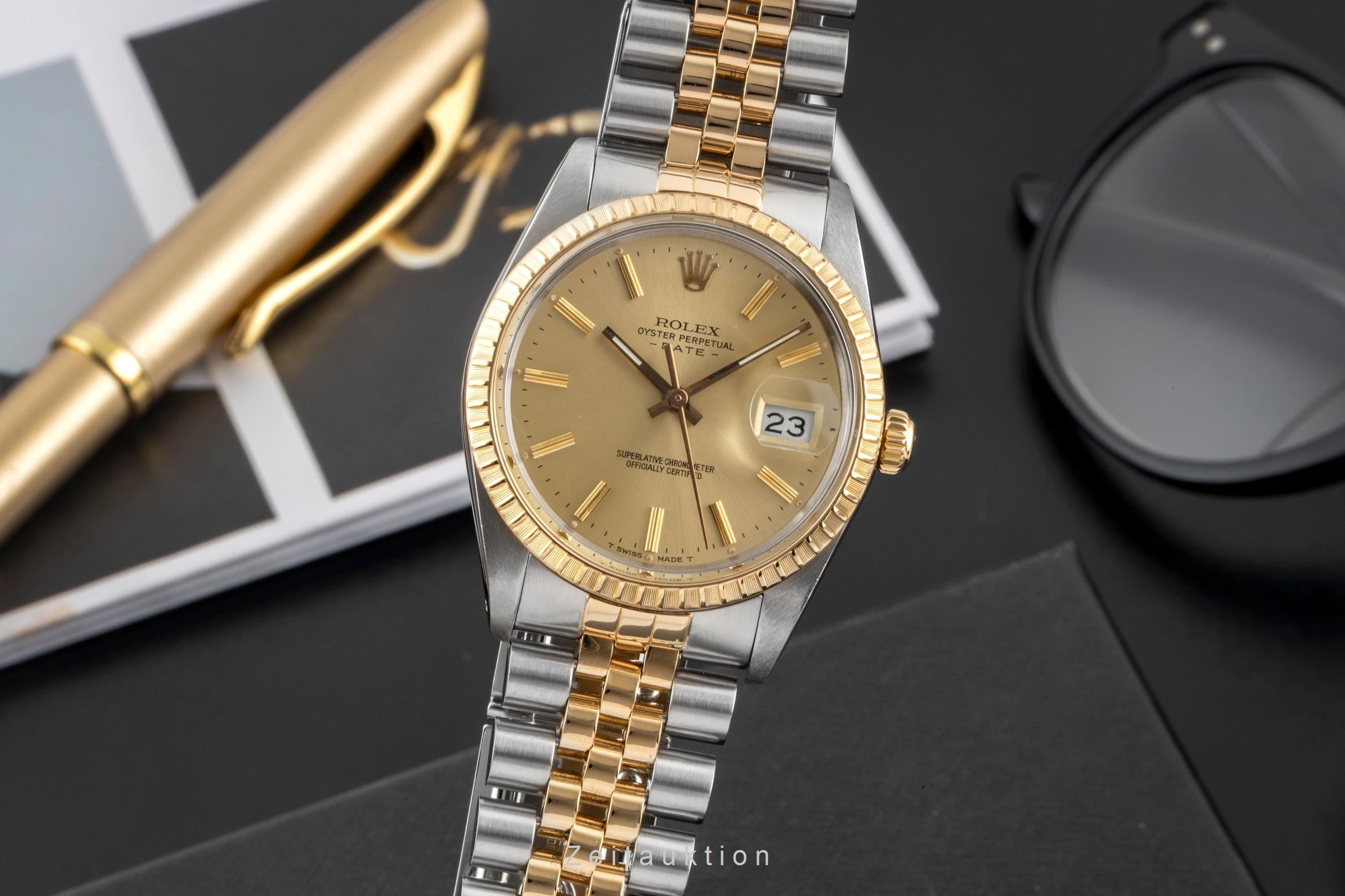 Rolex Date acier / or  automatique montre pour hommes 15053 LP: 15350EUR  [2604344]