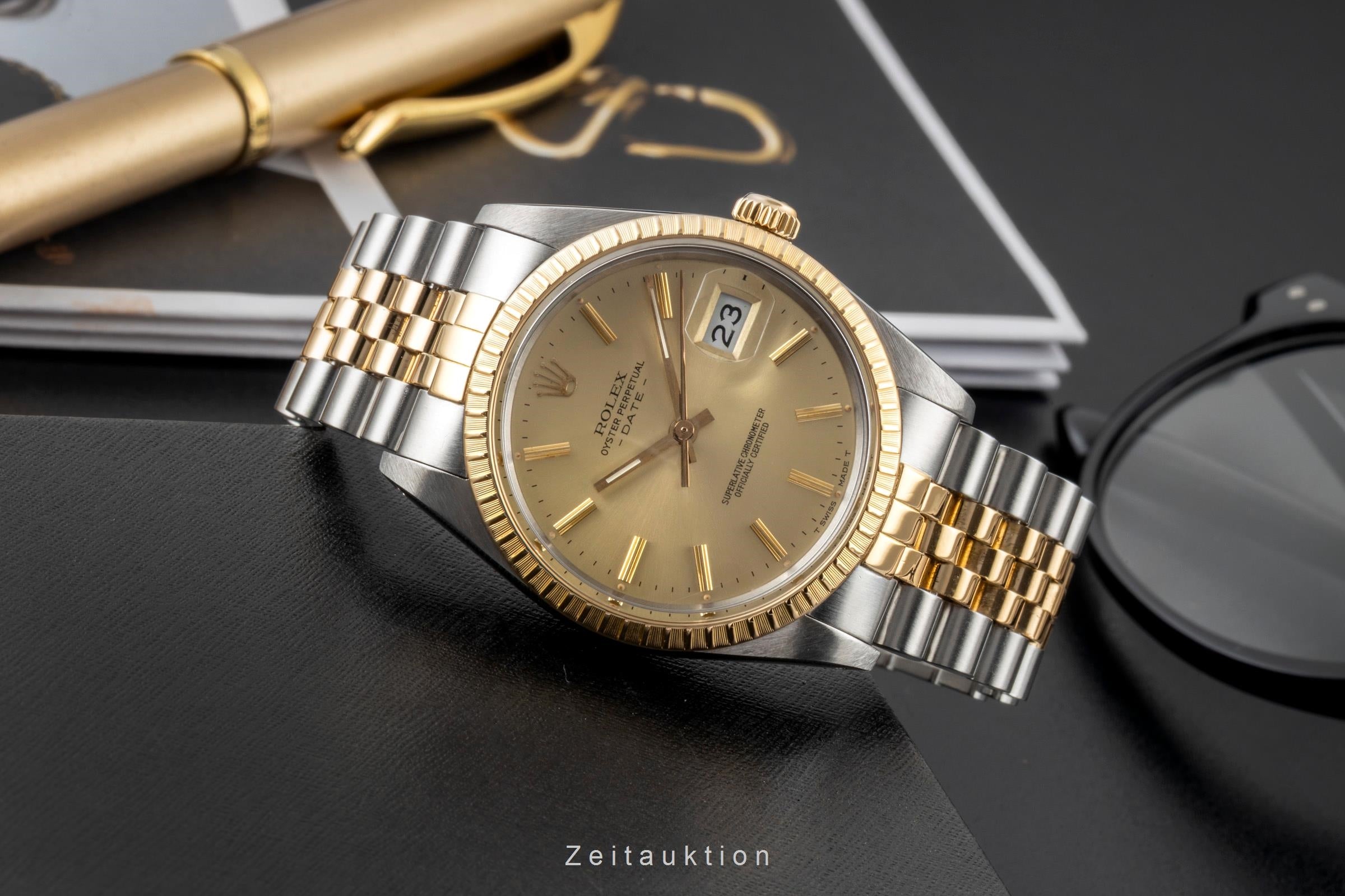 Rolex Date acier / or  automatique montre pour hommes 15053 LP: 15350EUR  [2604344]