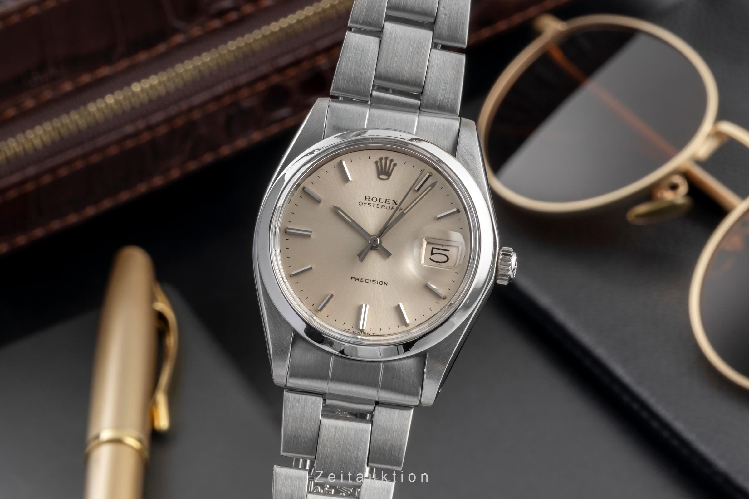 Rolex Precision acero cuerda manual reloj para caballeros 6694 Vintage  [2604346]