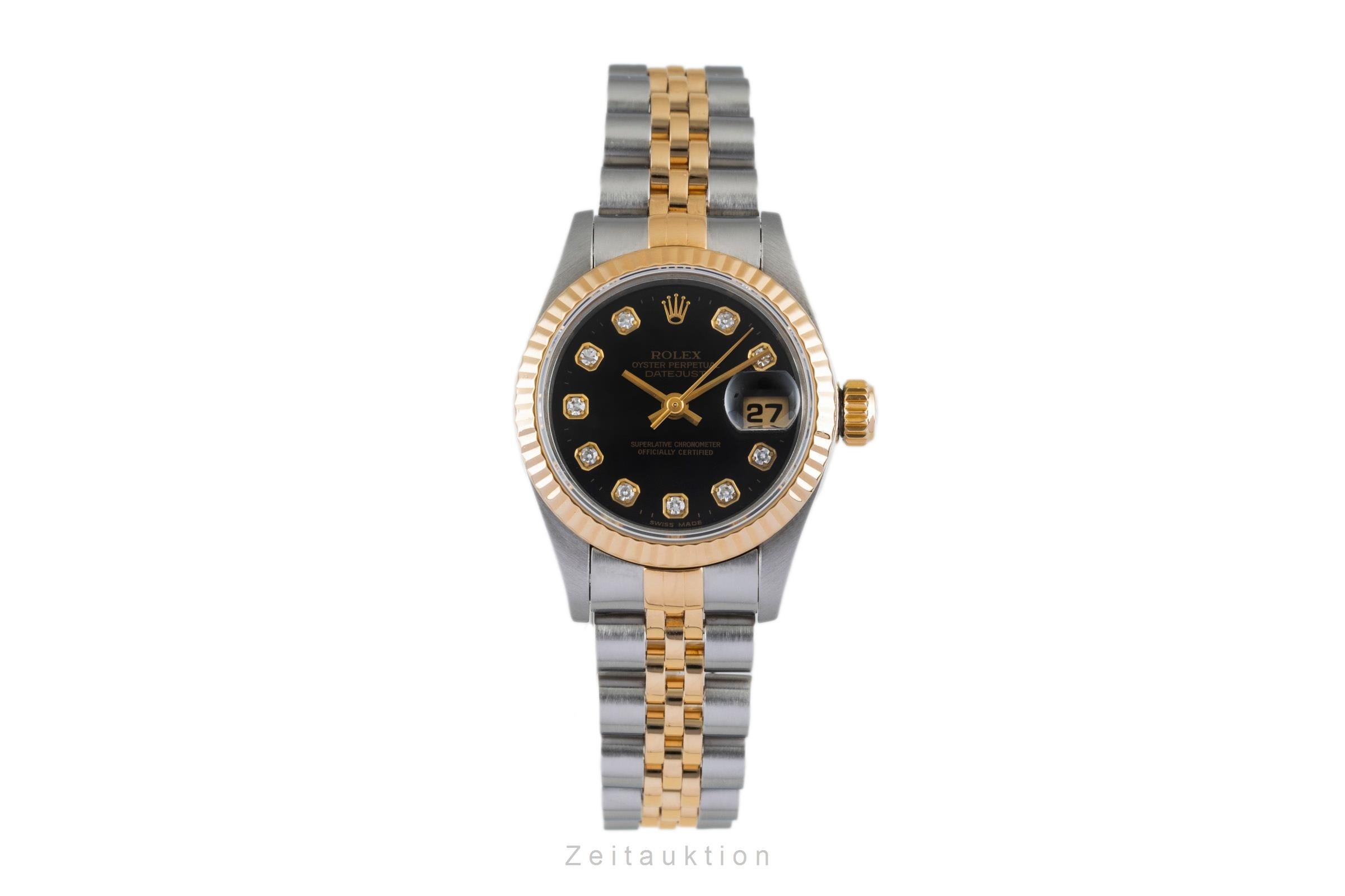 Rolex Lady Datejust Diamond Dial Stahl / Gold Automatik Damen Ref. 69173 B&P  [2604351]