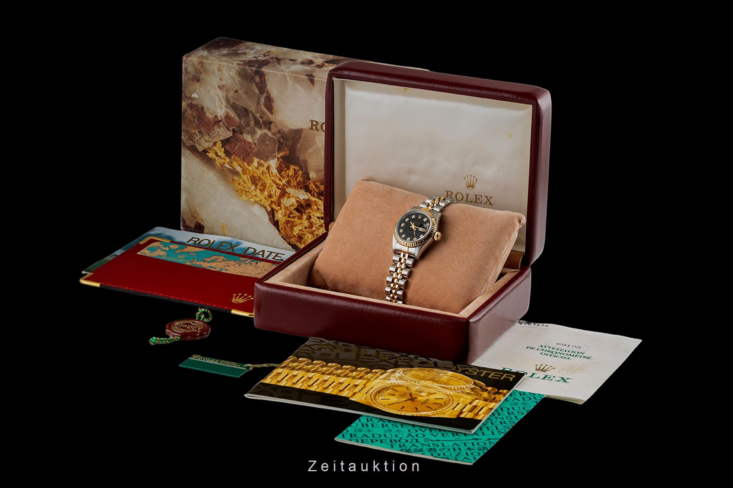 Rolex Lady Datejust Diamond Dial Stahl / Gold Automatik Damen Ref. 69173 B&P  [2604351]