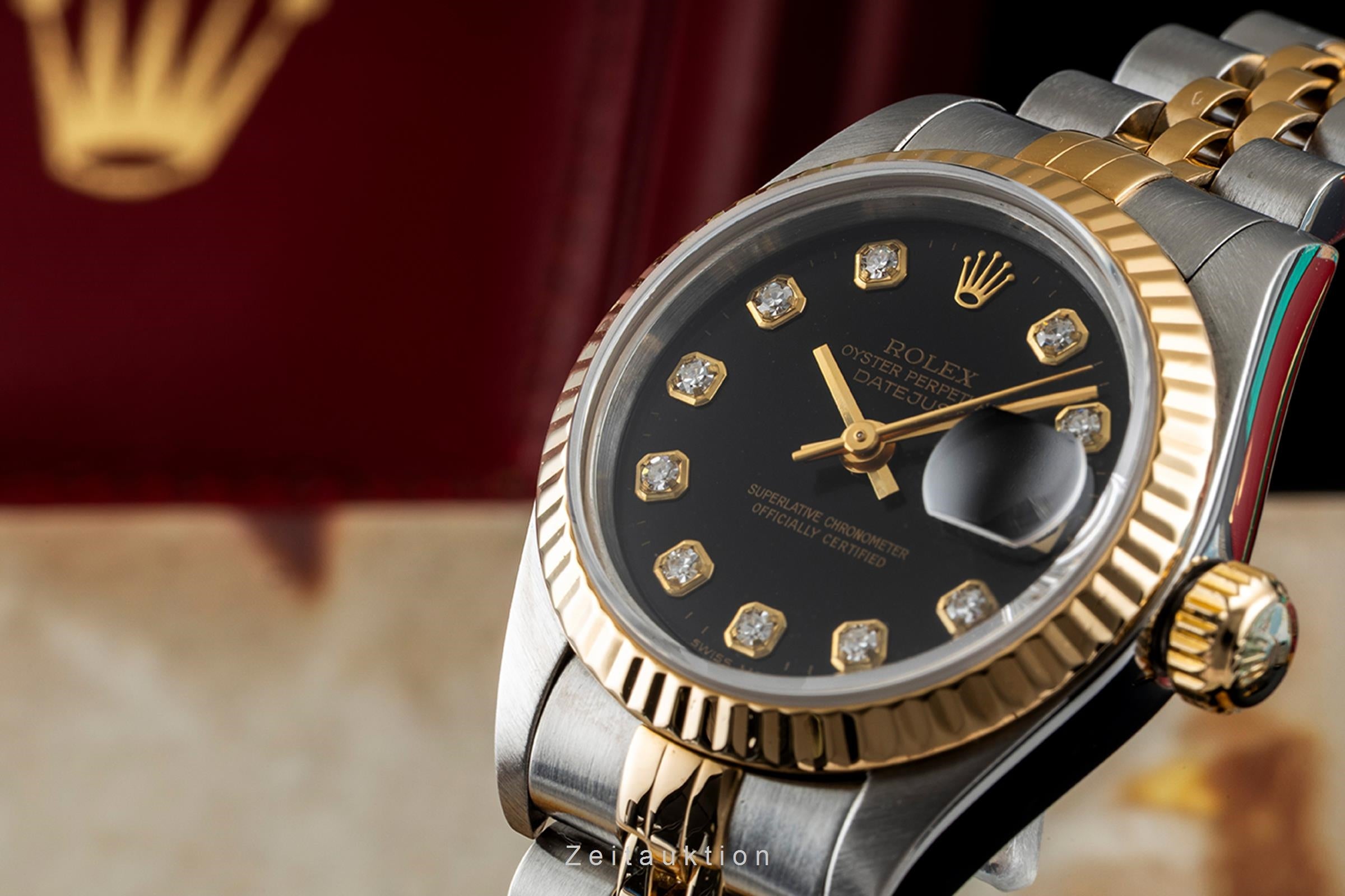 Rolex Lady Datejust Diamond Dial Stahl / Gold Automatik Damen Ref. 69173 B&P  [2604351]