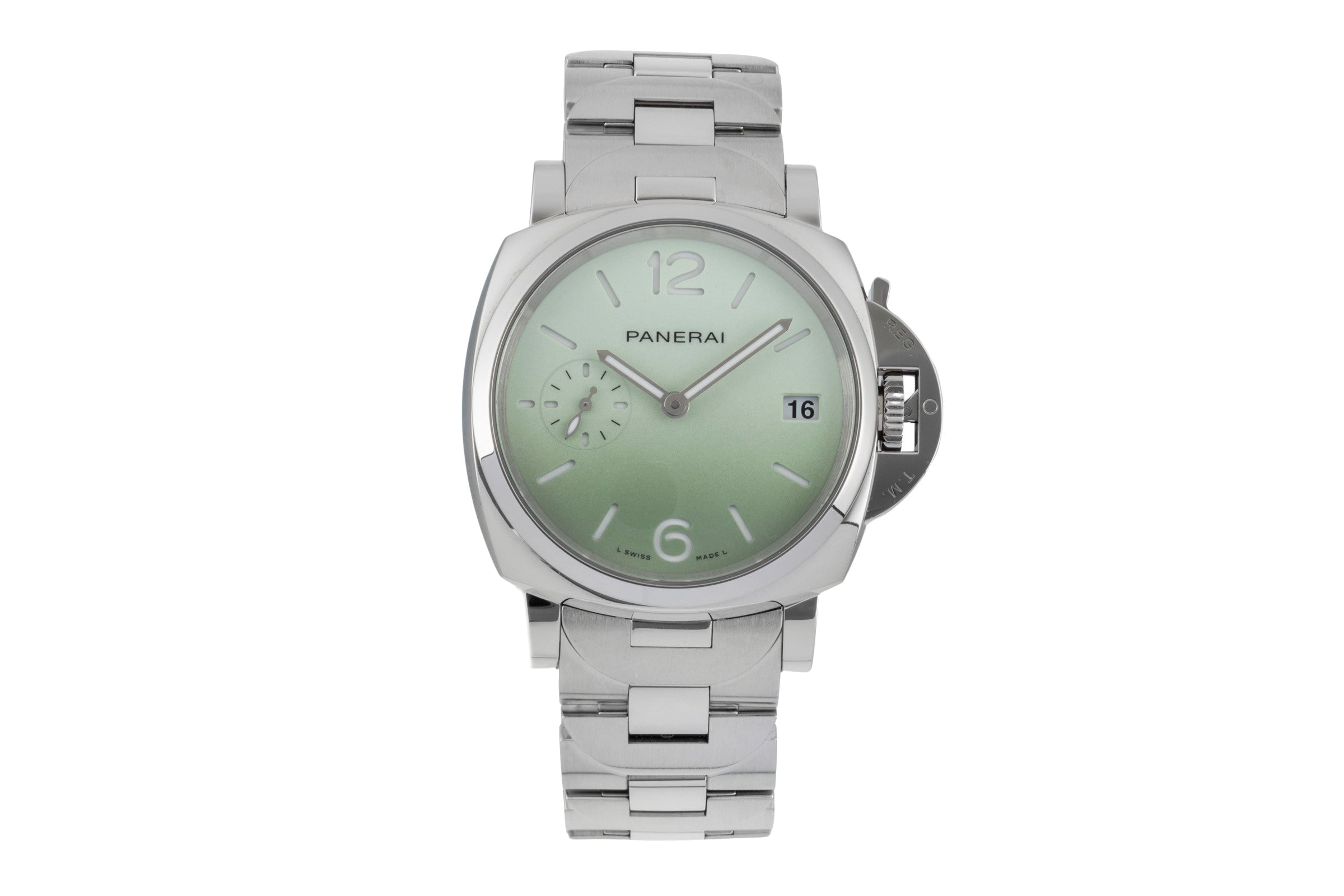 Panerai Luminor Due Pastello Green Stahl Automatik Ref. PAM01311 B&P 2023 [2604356]