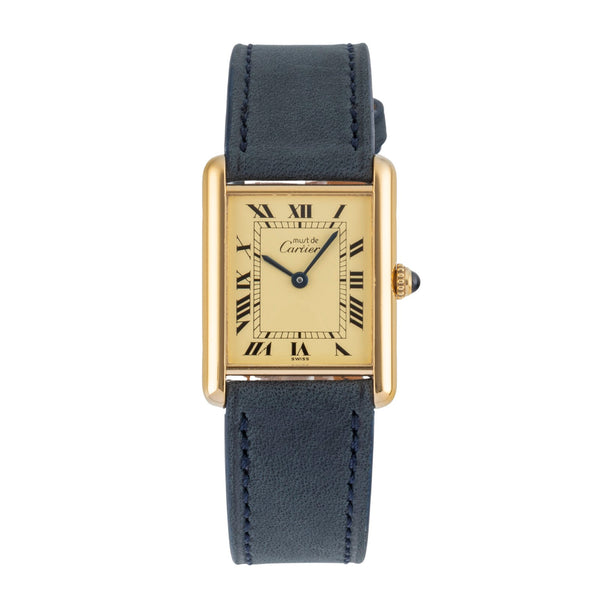 Cartier Tank Vermeil LM Silber vergoldet Quarz Ref. W1002753 590005 B&P 1996 [2604366]