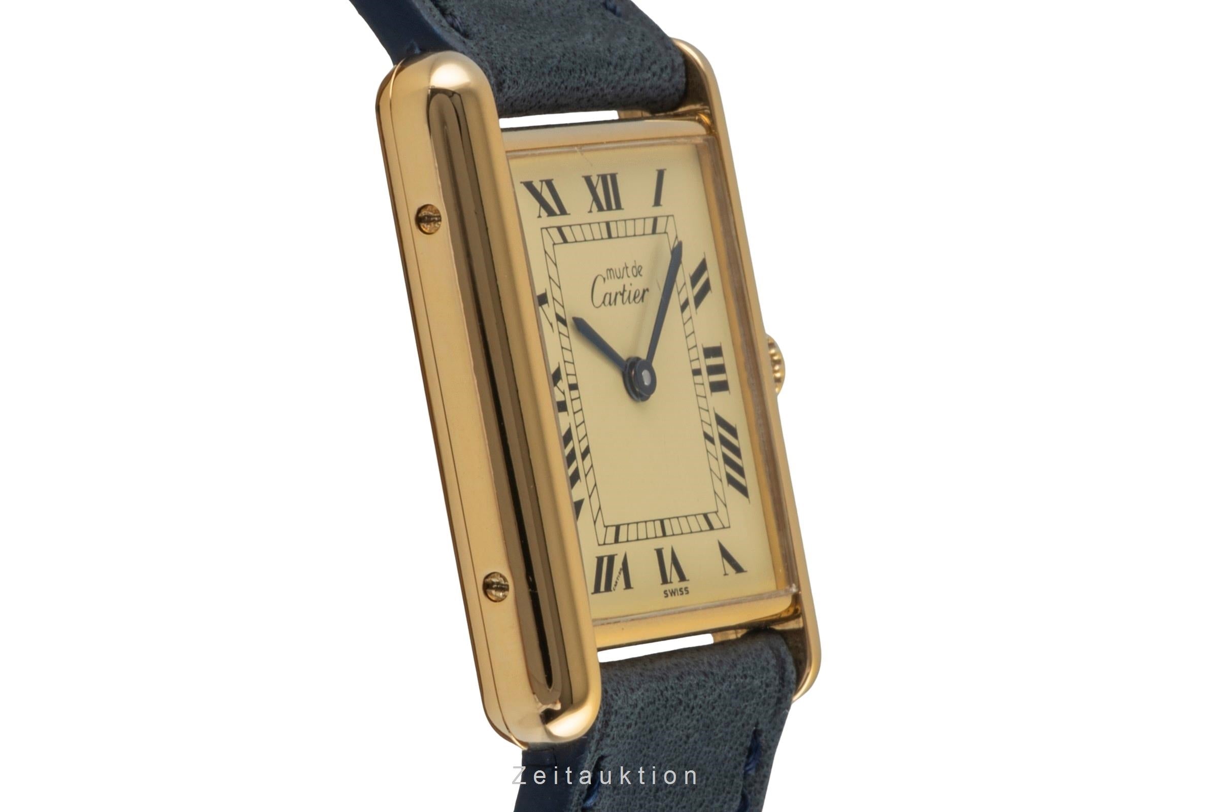 Cartier Tank Vermeil LM Silber vergoldet Quarz Ref. W1002753 590005 B&P 1996 [2604366]