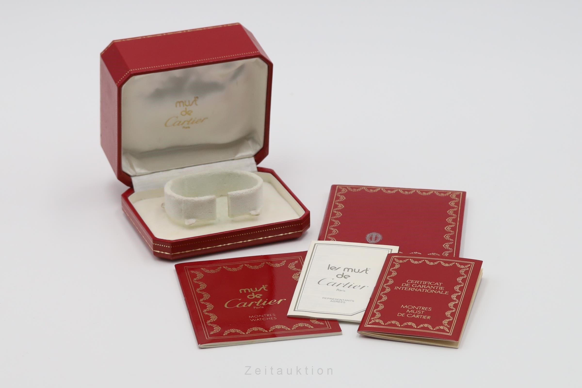 Cartier Tank Vermeil LM Silber vergoldet Quarz Ref. W1002753 590005 B&P 1996 [2604366]