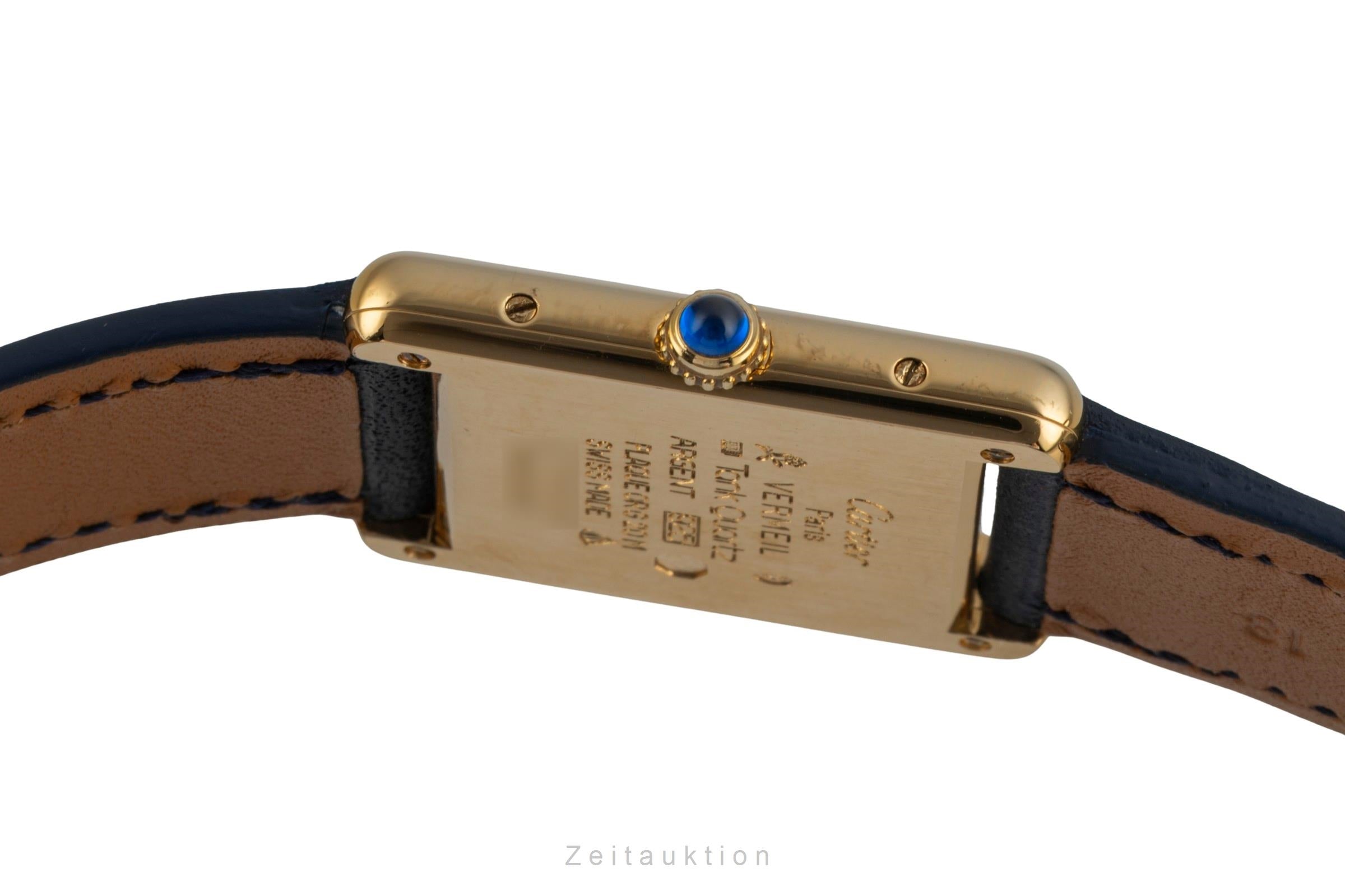 Cartier Tank Vermeil LM Silber vergoldet Quarz Ref. W1002753 590005 B&P 1996 [2604366]