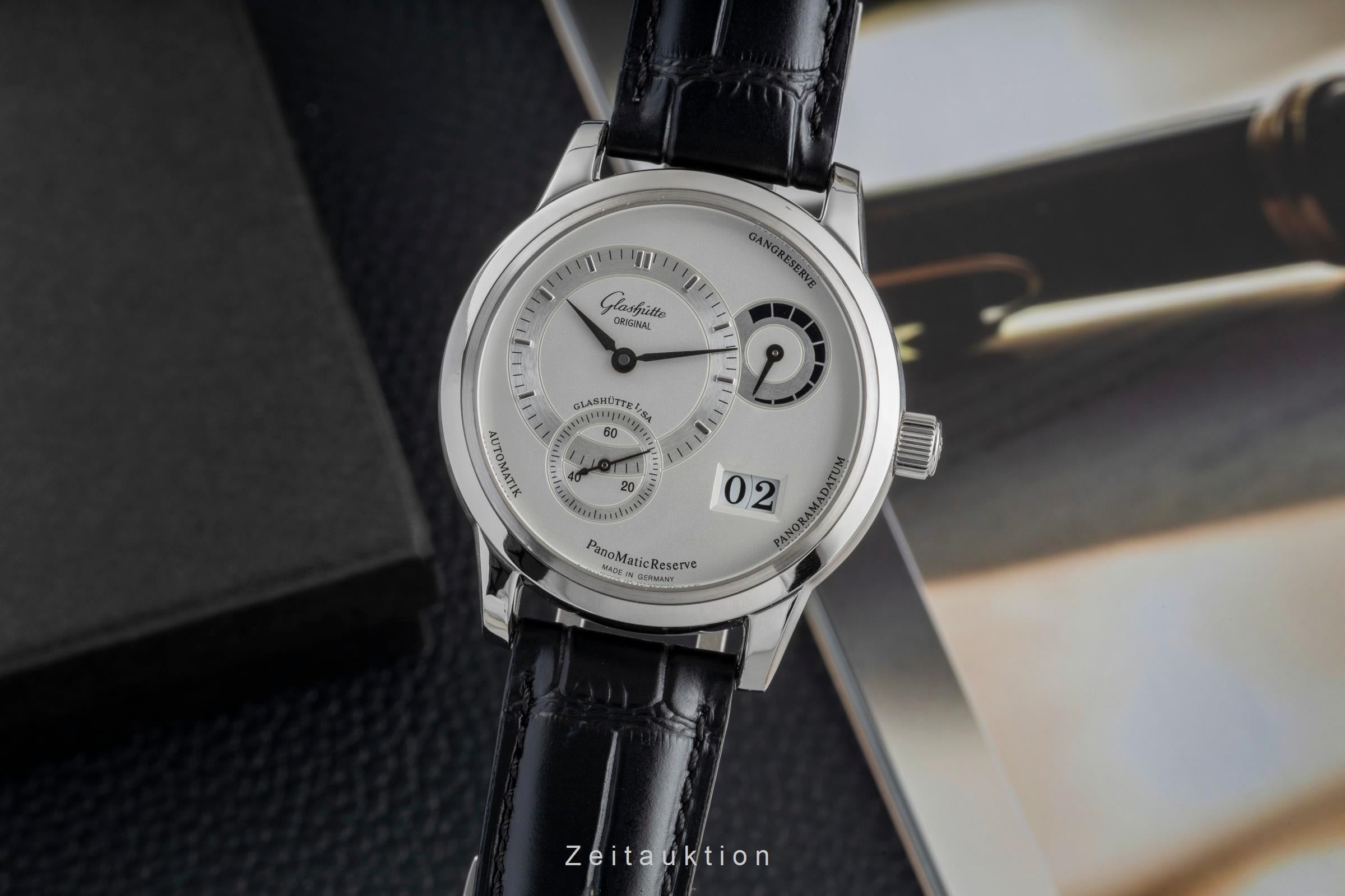 Glashütte PanoMaticReserve acciaio automatismo orologio da uomo 90-03-02-02-04  [2604372]
