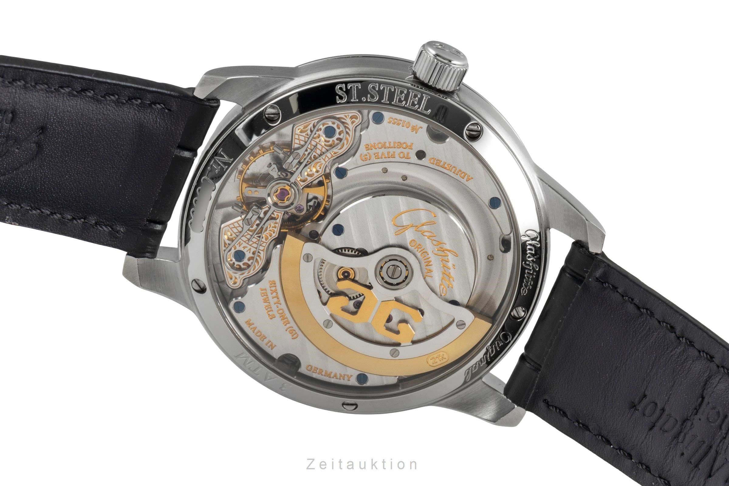 Glashütte PanoMaticReserve acciaio automatismo orologio da uomo 90-03-02-02-04  [2604372]