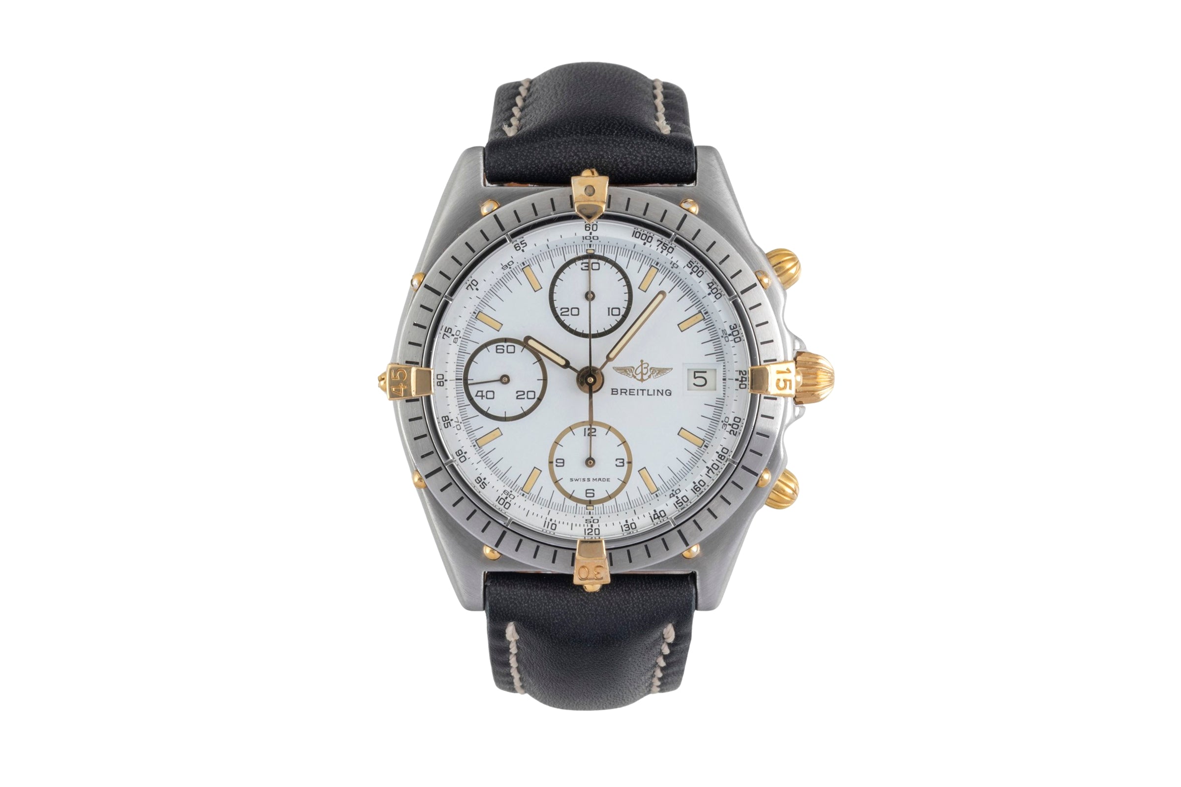 Breitling Chronomat chronograph gilt / steel automatic men's watch 81.950  [2604374]