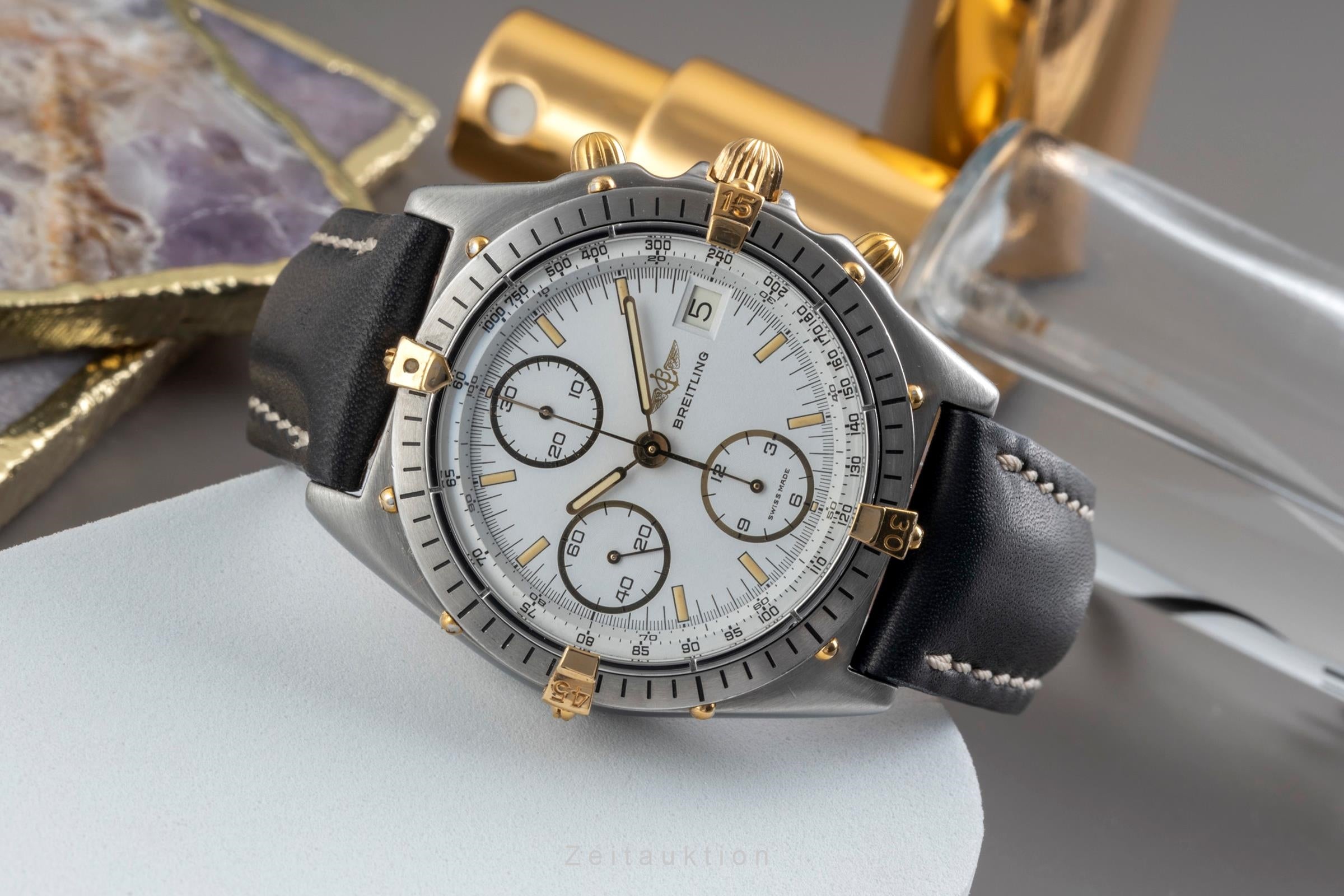 Breitling Chronomat chronograph gilt / steel automatic men's watch 81.950  [2604374]