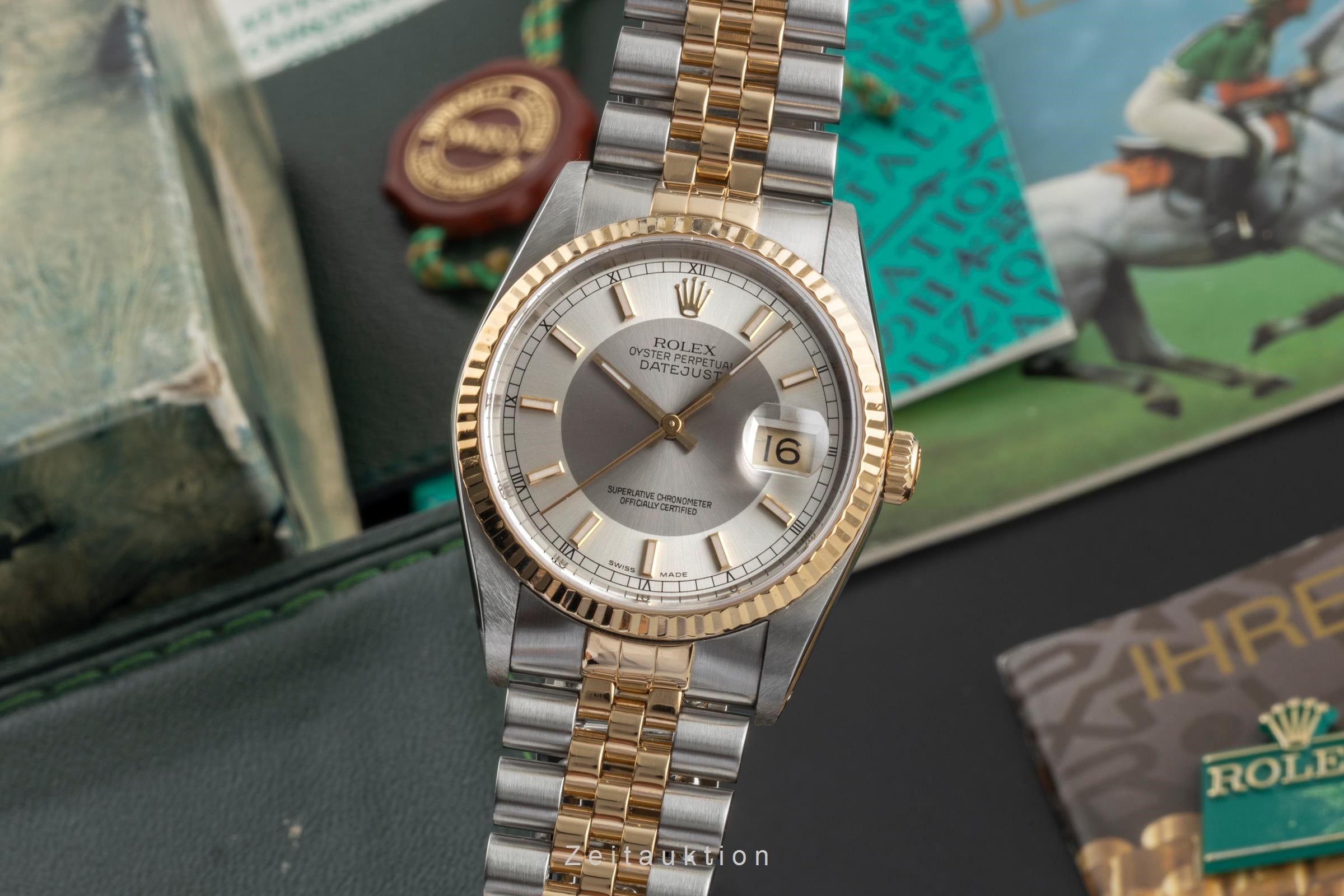 Rolex Datejust acier / or  automatique montre pour hommes 16233 LP: 15350EUR  [2604377]
