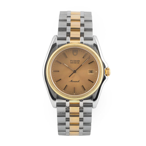 Tudor Monarch gilt / steel quartz men's watch 15633  [2604384]