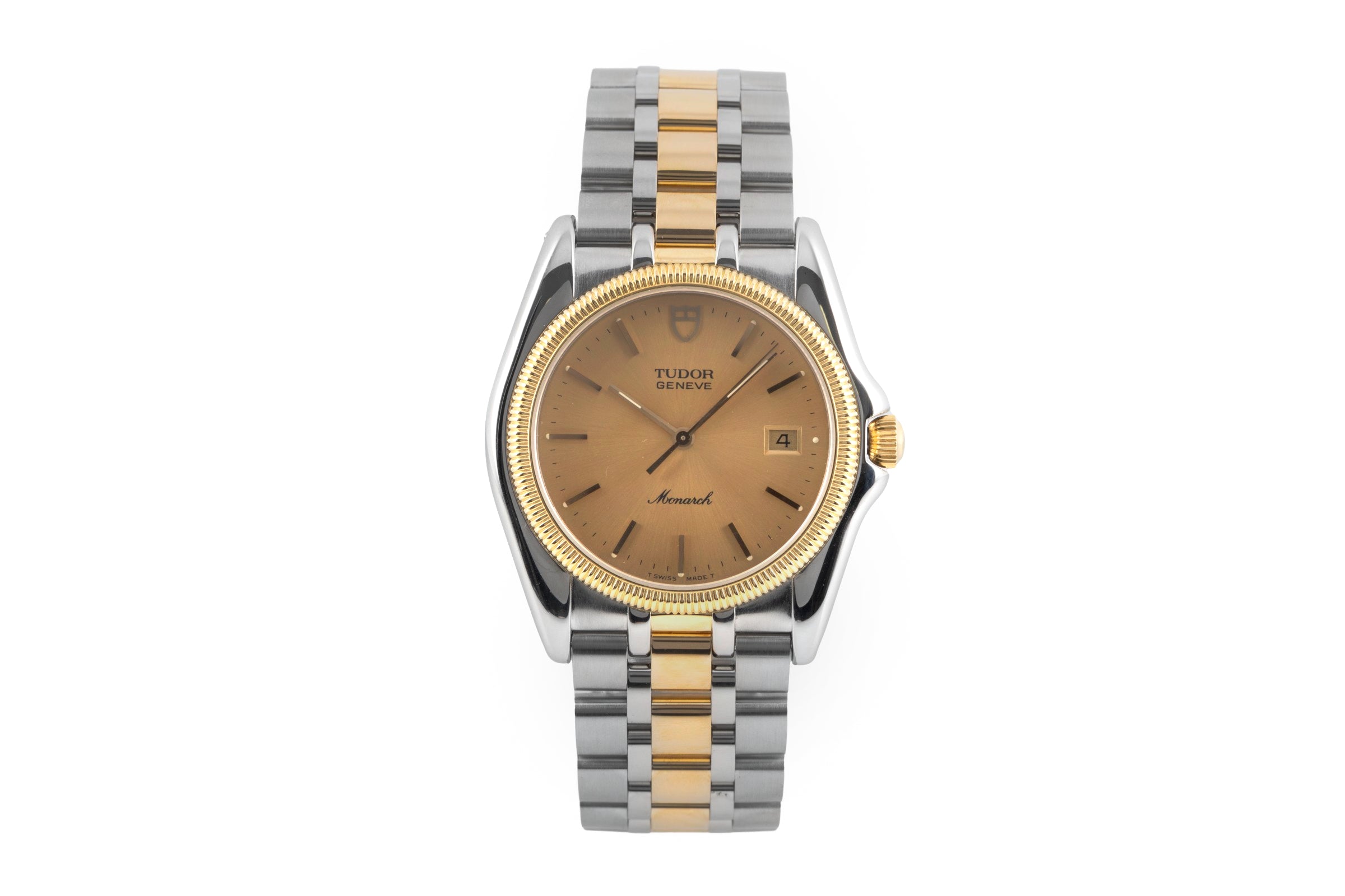 Tudor Monarch gilt / steel quartz men's watch 15633  [2604384]
