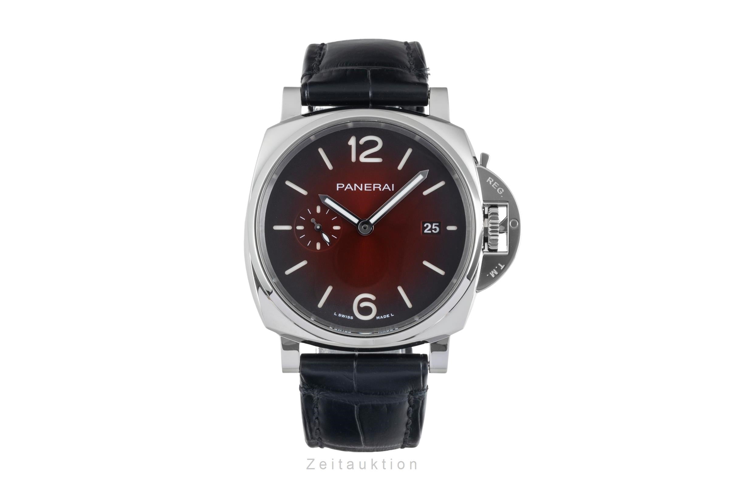 Panerai Luminor Due 3 Days Burgundy Stahl Automatik Ref. PAM01424 B&P 2024 [2604400]