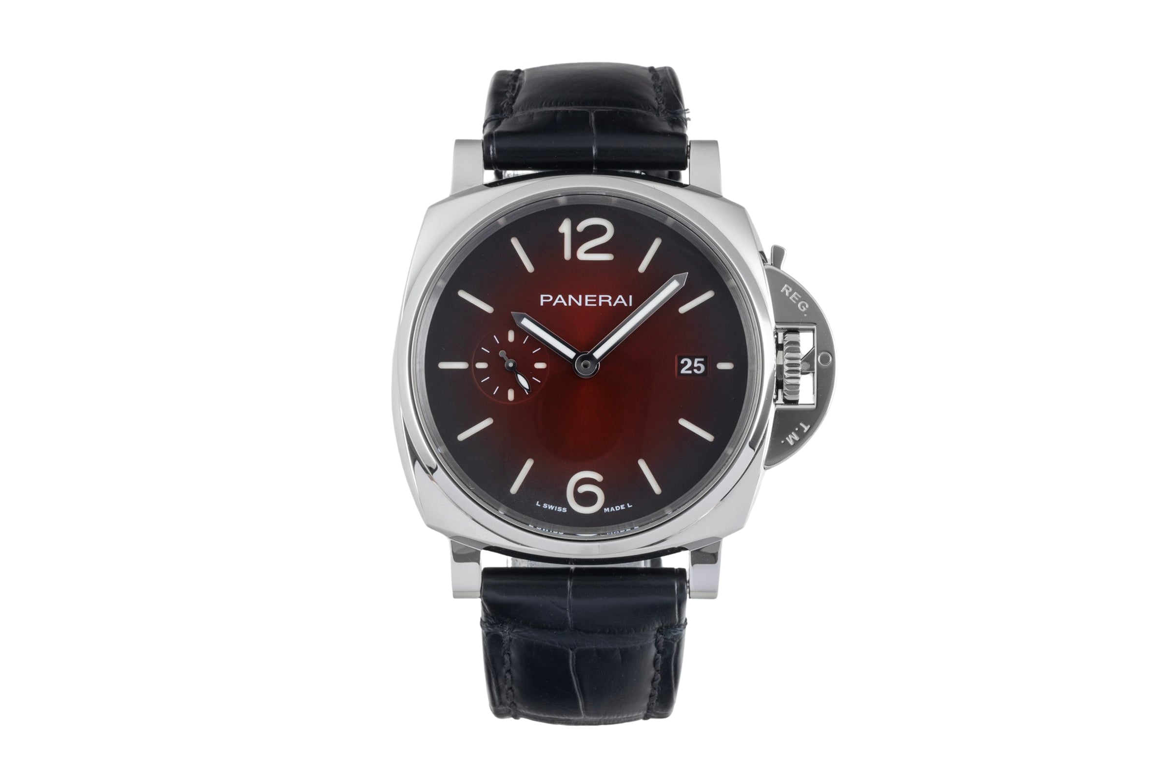 Panerai Luminor Due 3 Days Burgundy Stahl Automatik Ref. PAM01424 B&P 2024 [2604400]