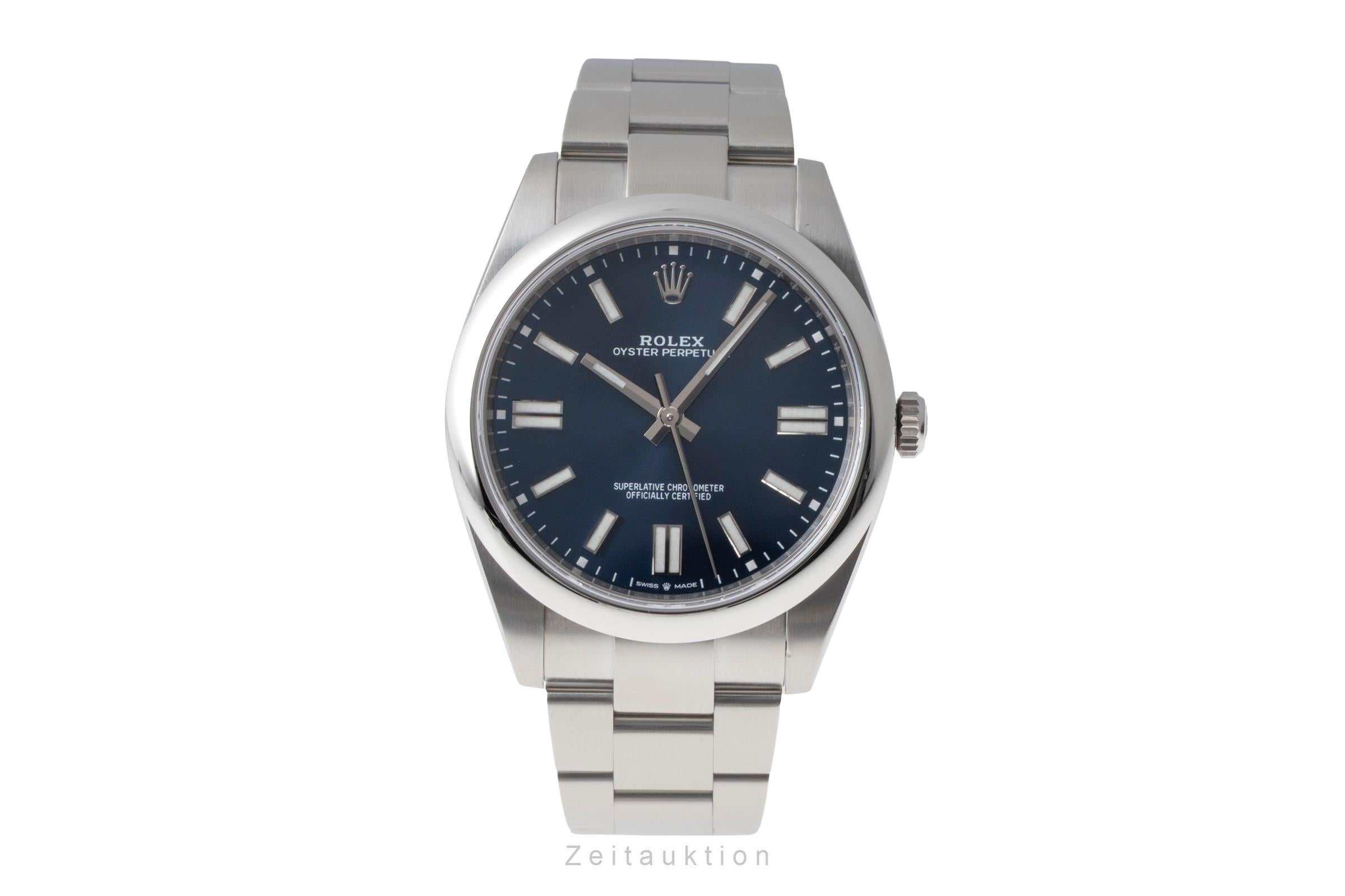 Rolex Oyster Perpetual 41 Blue Dial Edelstahl Automatik Herrenuhr Ref. 124300  [2604418]