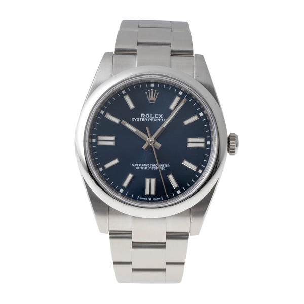 Rolex Oyster Perpetual 41 Blue Dial Edelstahl Automatik Herrenuhr Ref. 124300  [2604418]