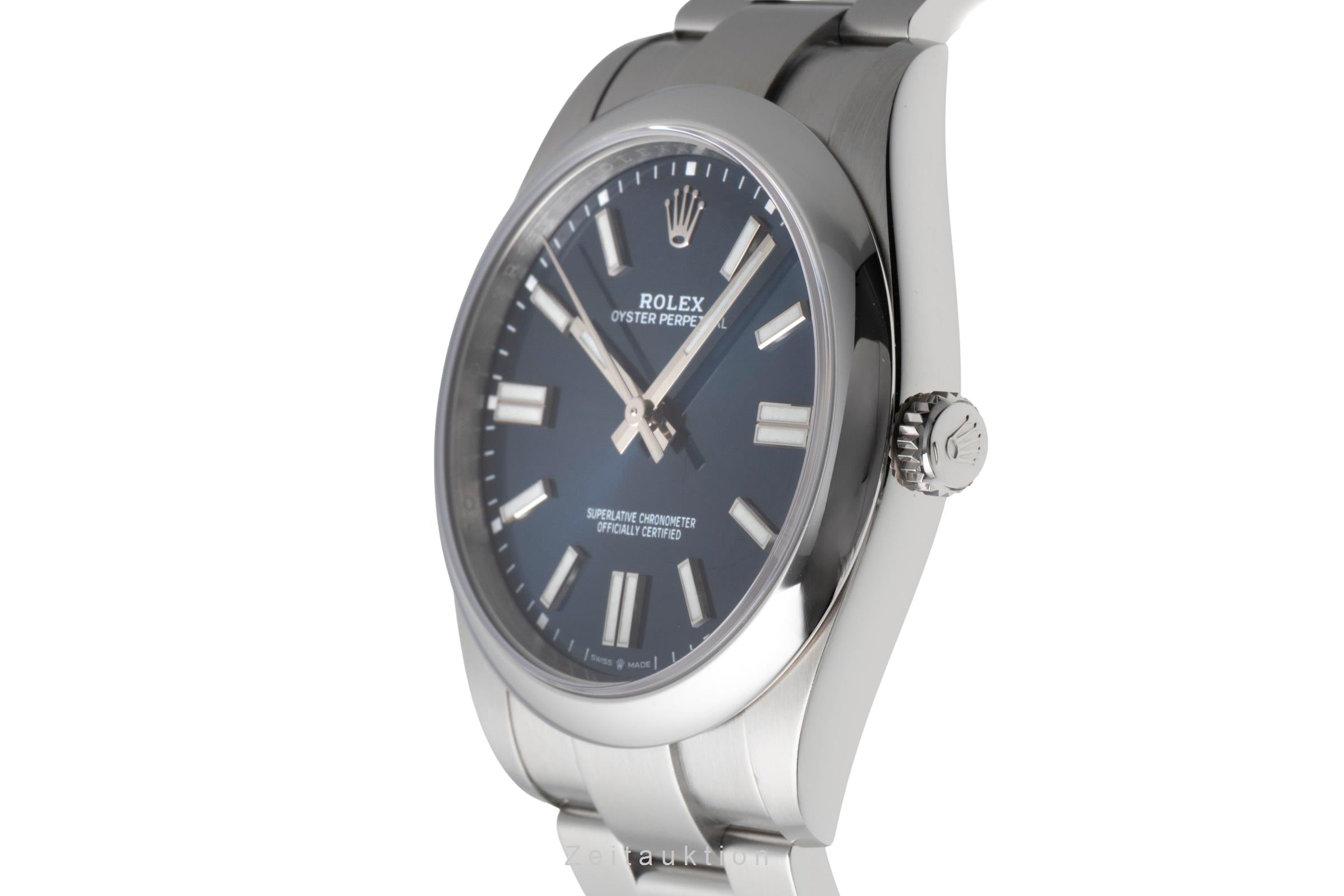 Rolex Oyster Perpetual 41 Blue Dial Edelstahl Automatik Herrenuhr Ref. 124300  [2604418]