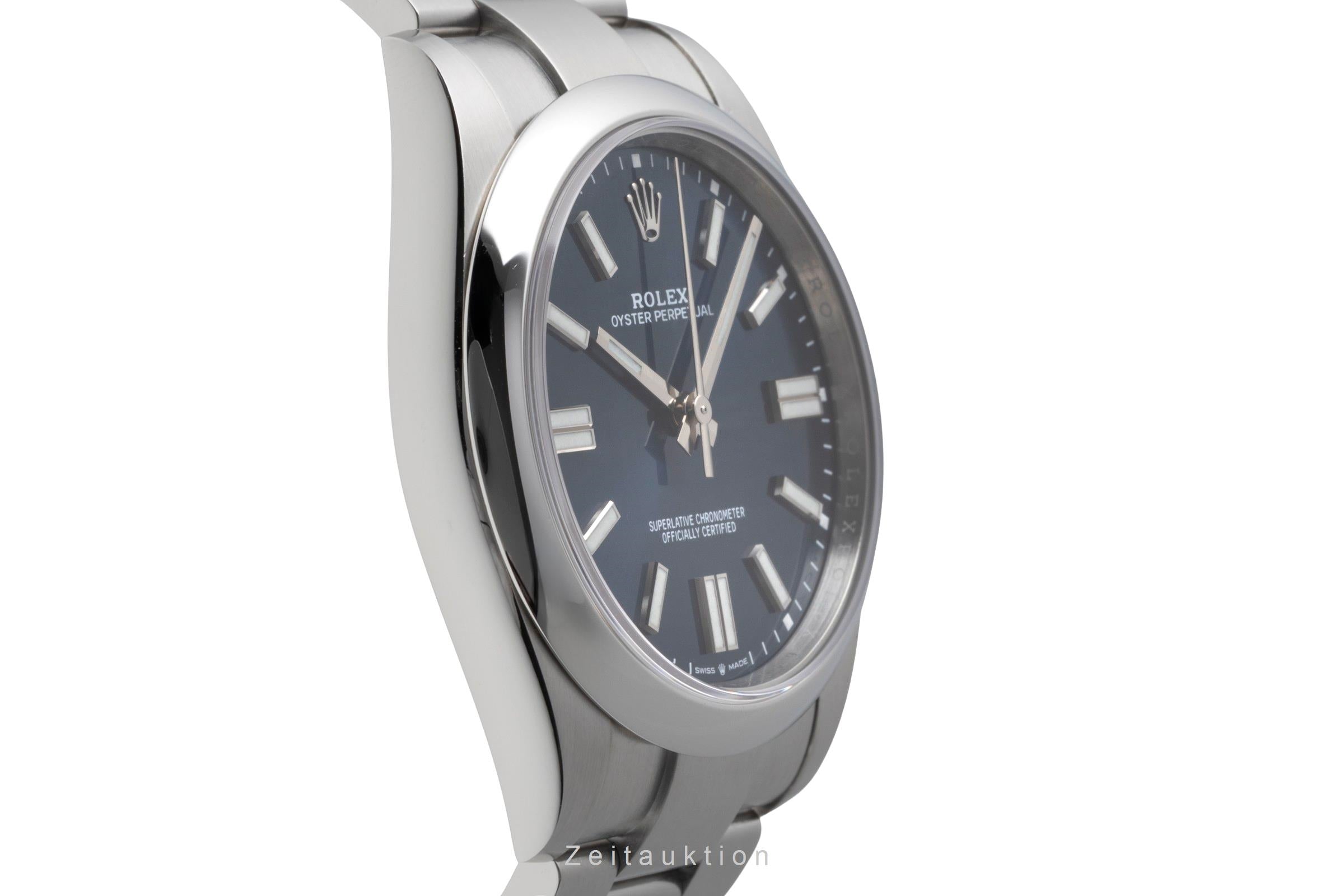 Rolex Oyster Perpetual 41 Blue Dial Edelstahl Automatik Herrenuhr Ref. 124300  [2604418]