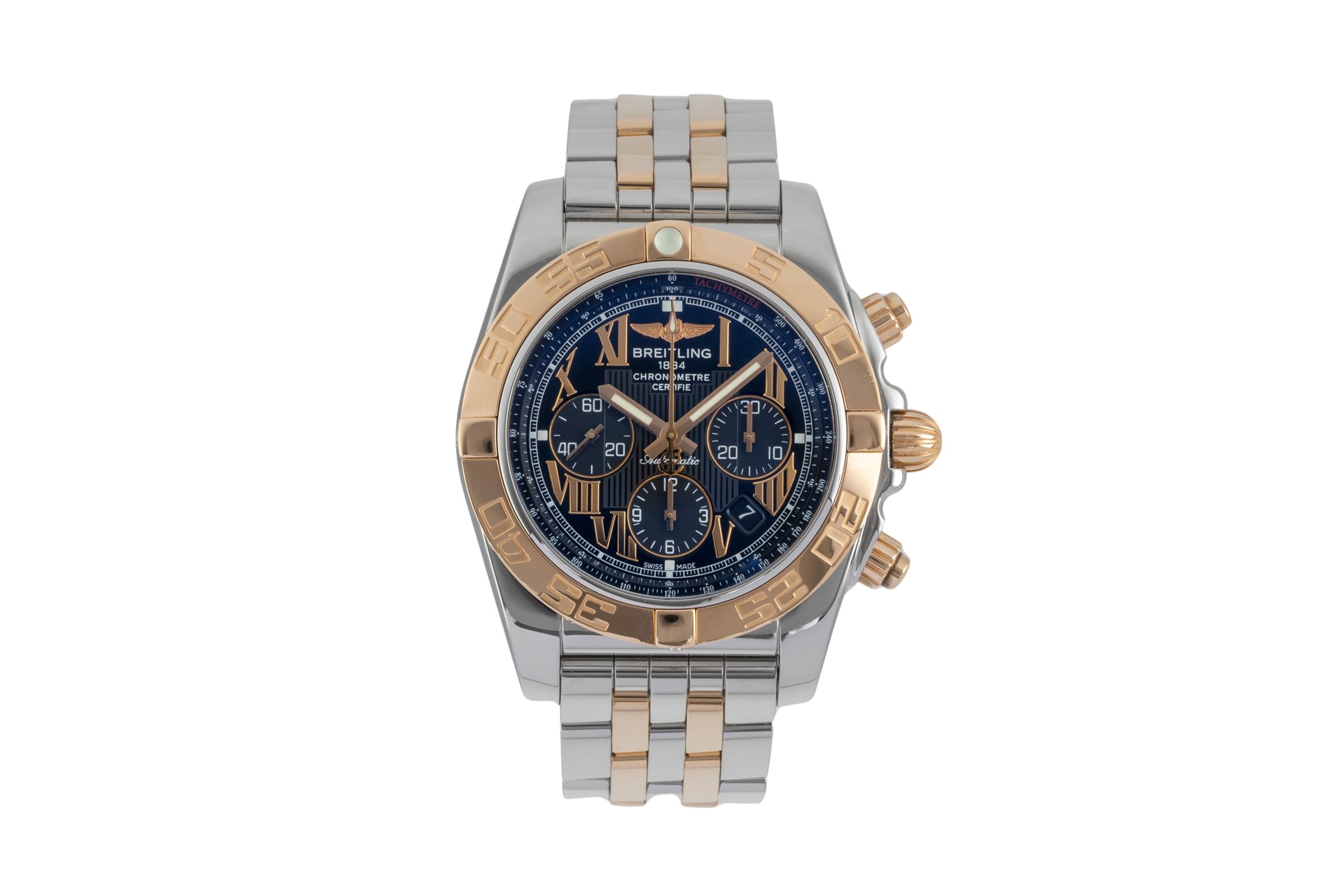 Breitling Chronomat 44 chronographe acier / or  automatique montre pour hommes CB011012/B957  [2604424]